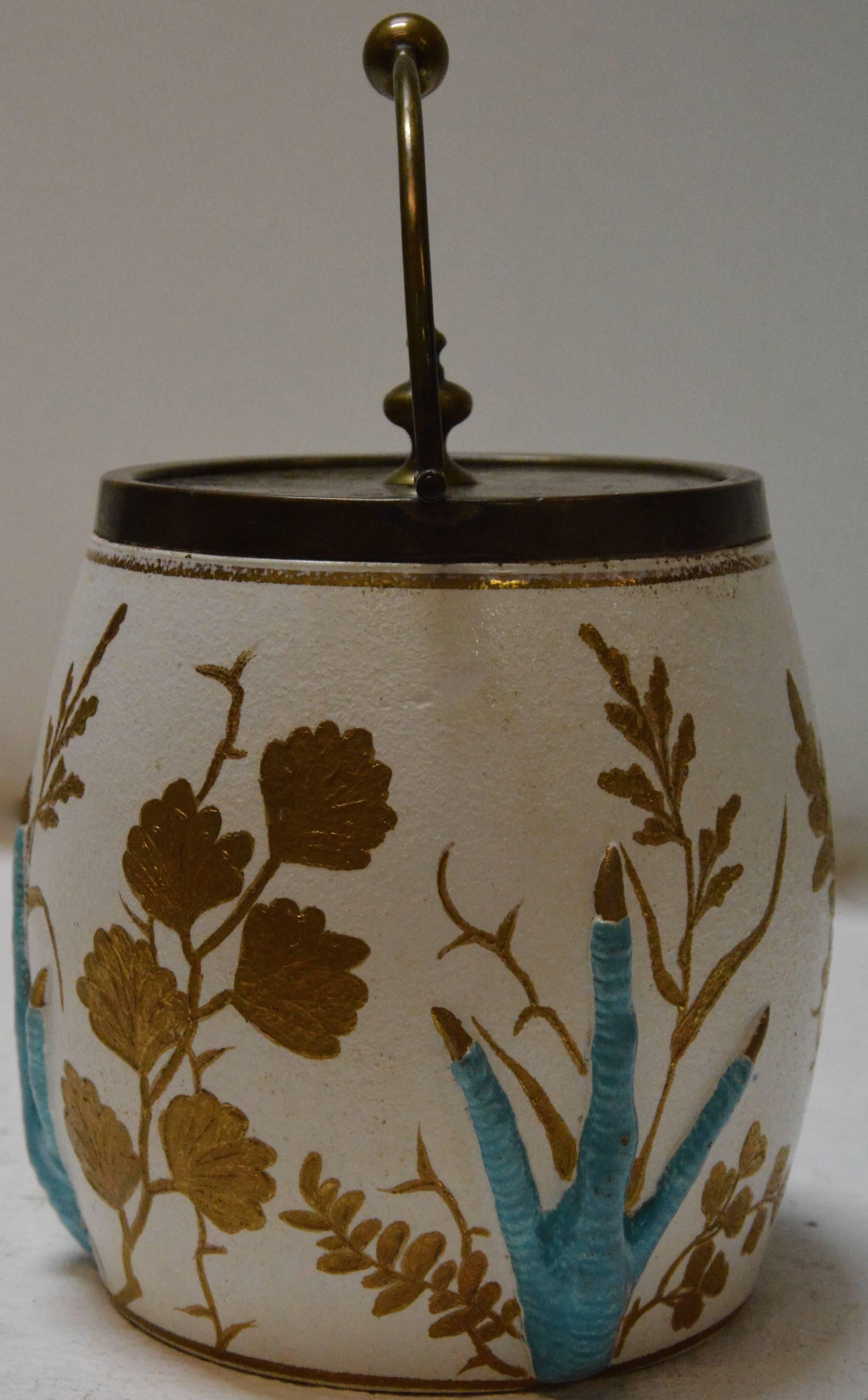 Biscuit Jar with Crow Claws For Sale 1