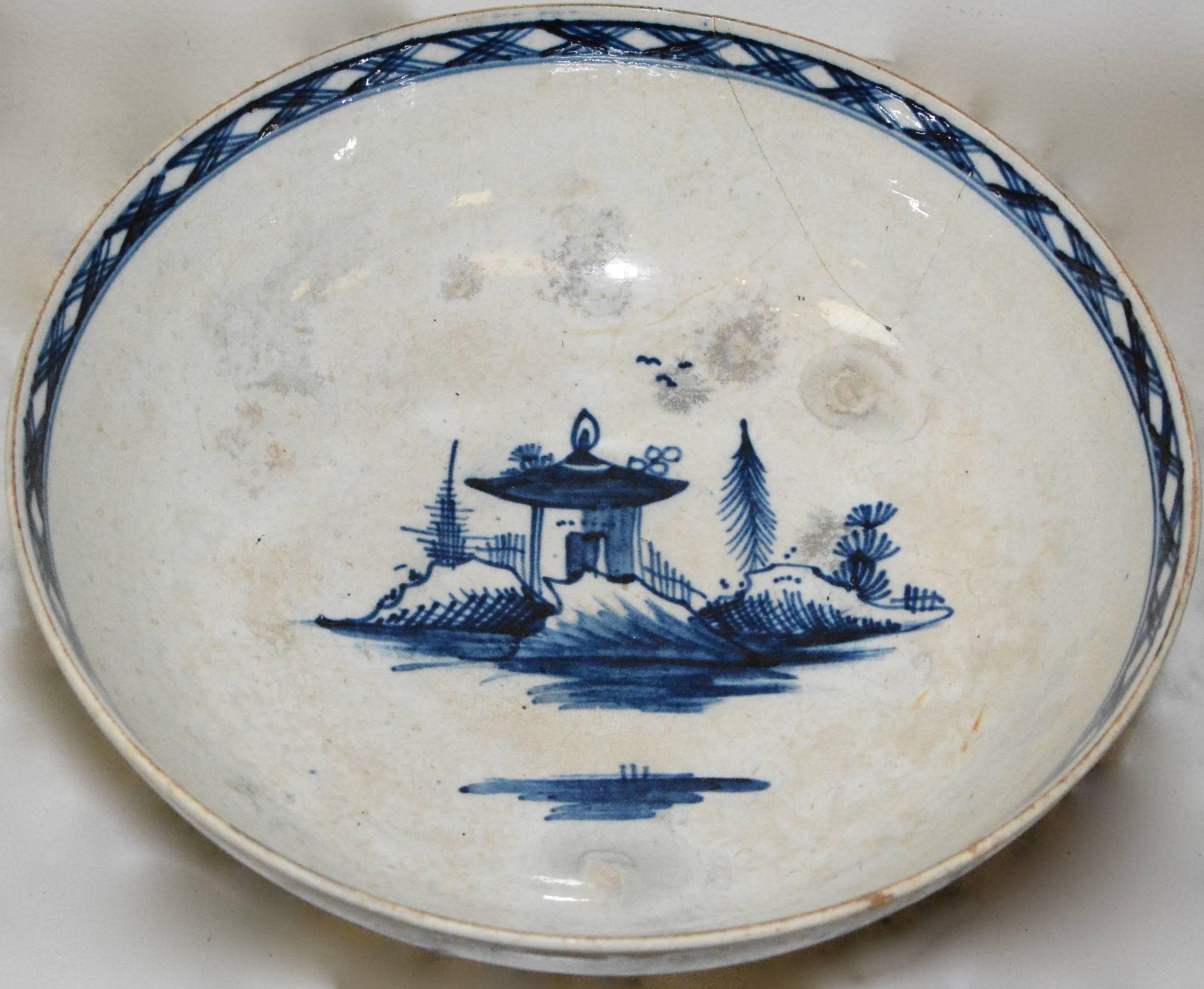 Fired Chinese Export Porcelain Bowl For Sale