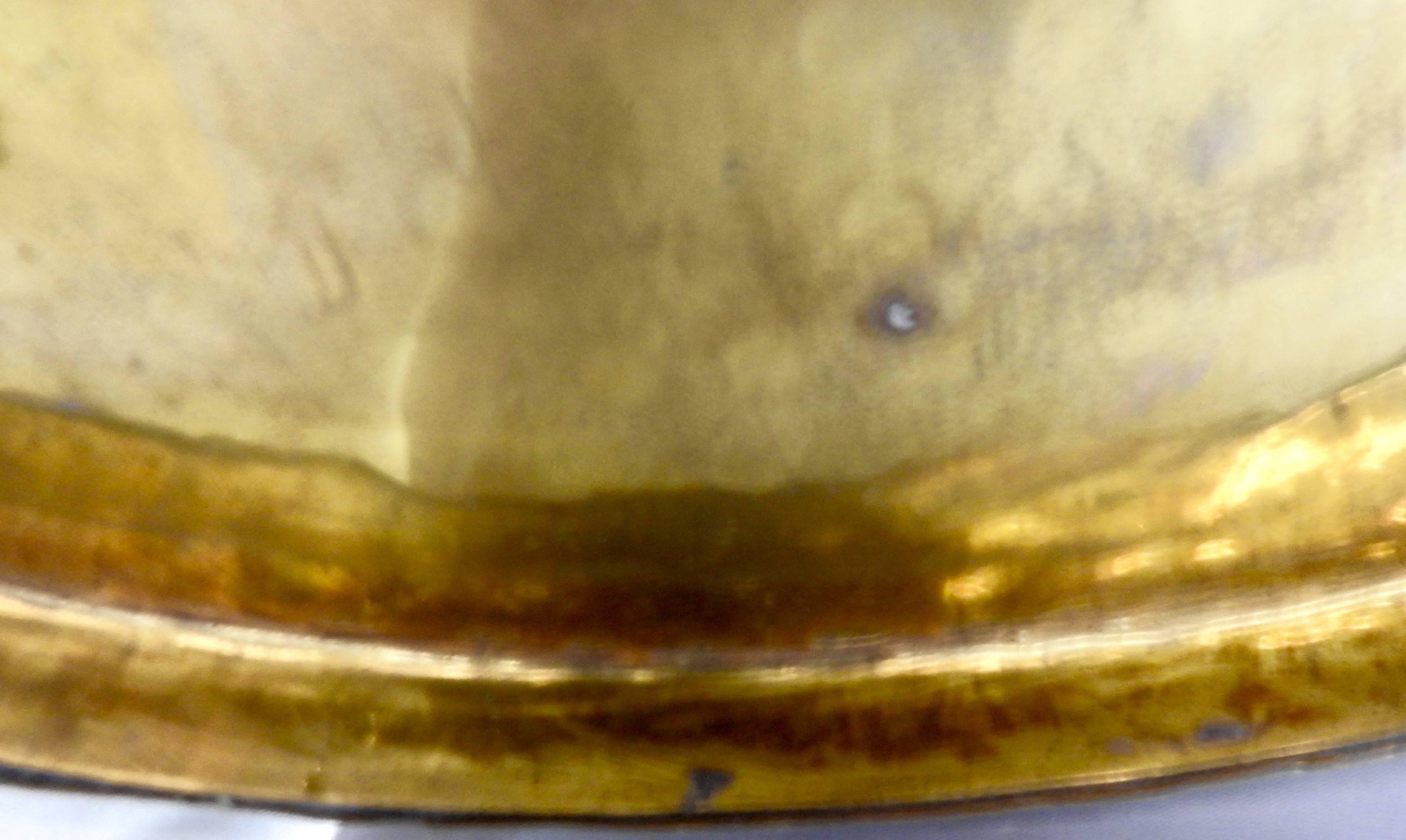20th Century Large Brass Planter Bucket Barrel Cachepot