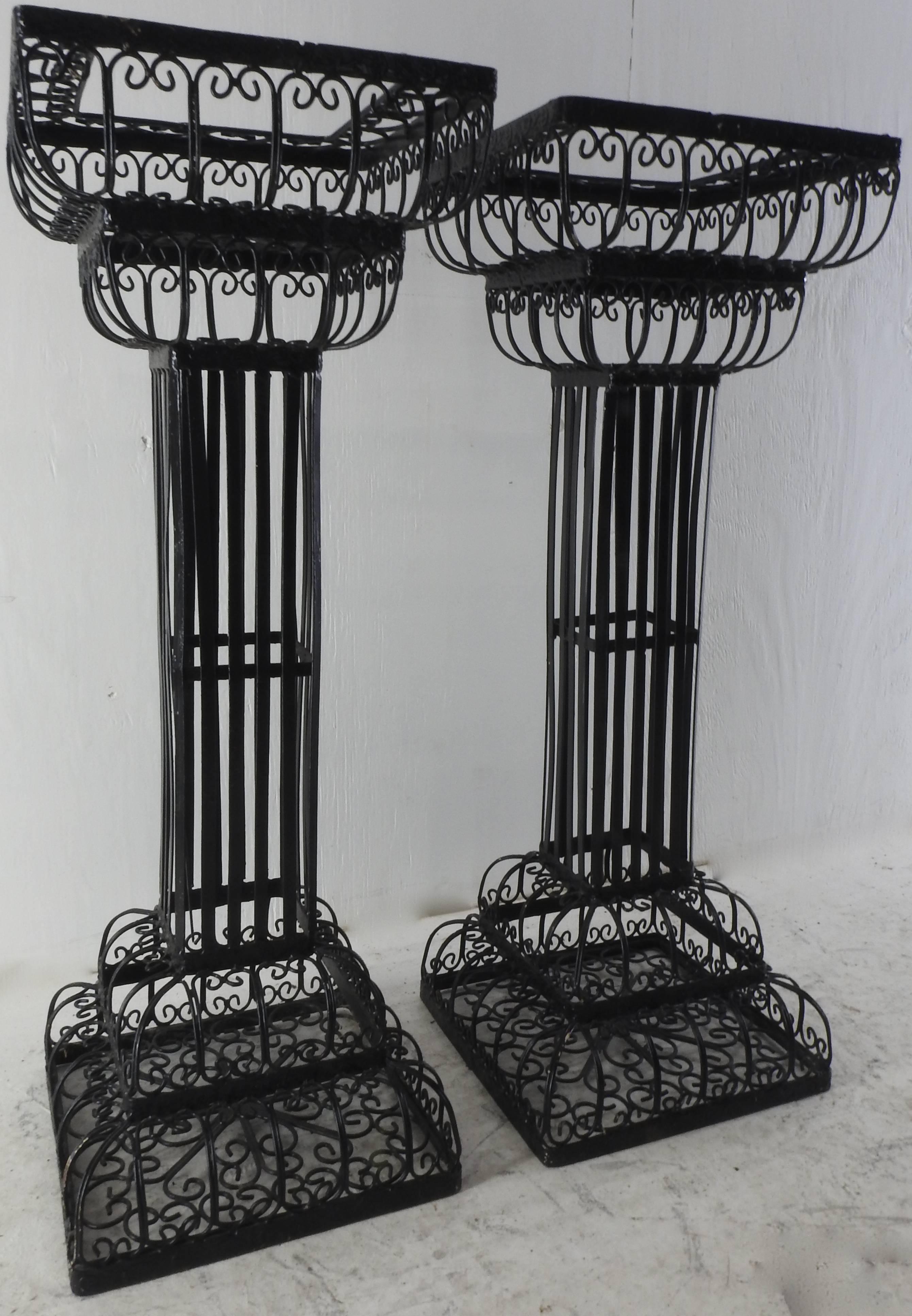 18th Century Pair of Victorian Metal Plant Stands