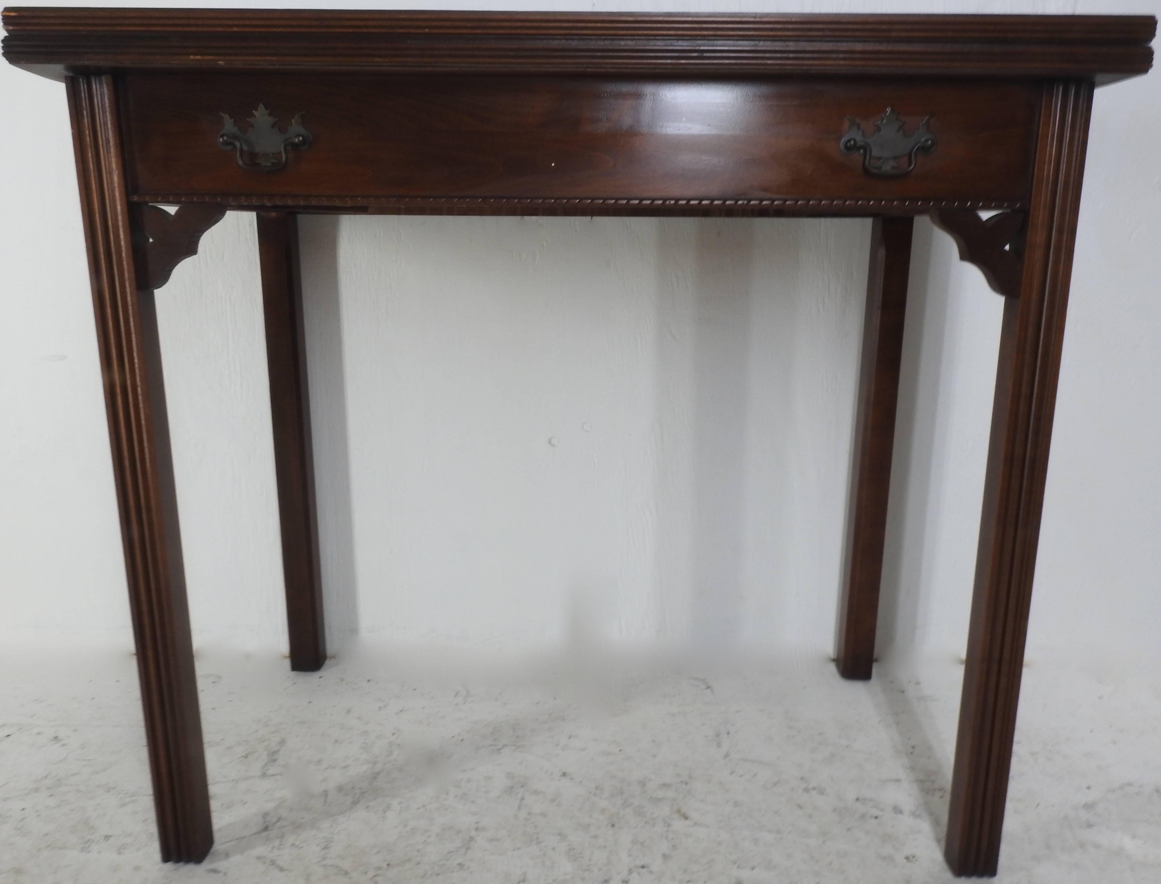 19th Century American Chinese Chippendale Style Game Table For Sale