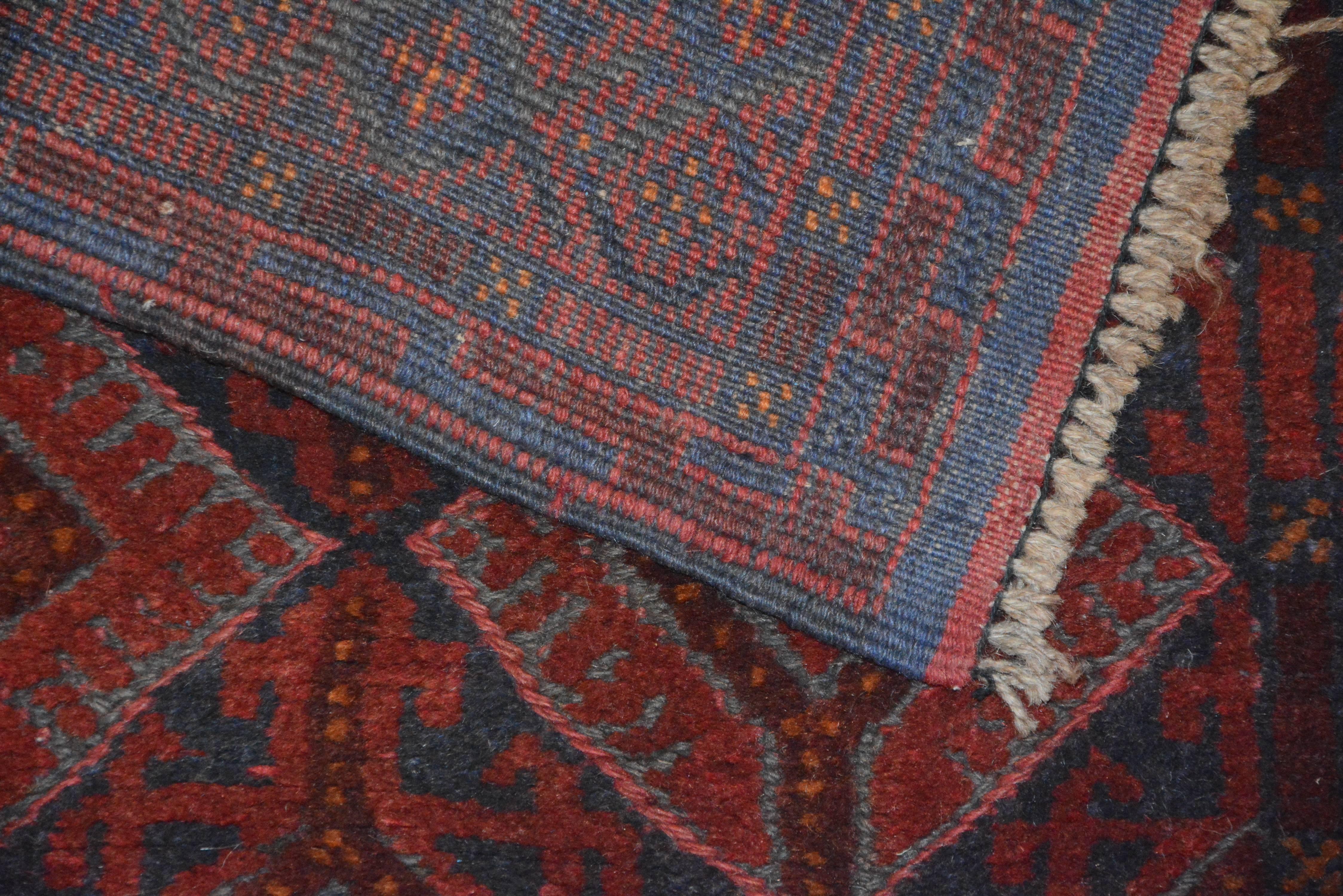 Afghan Baluch Tribal Runner Hand Knotted For Sale