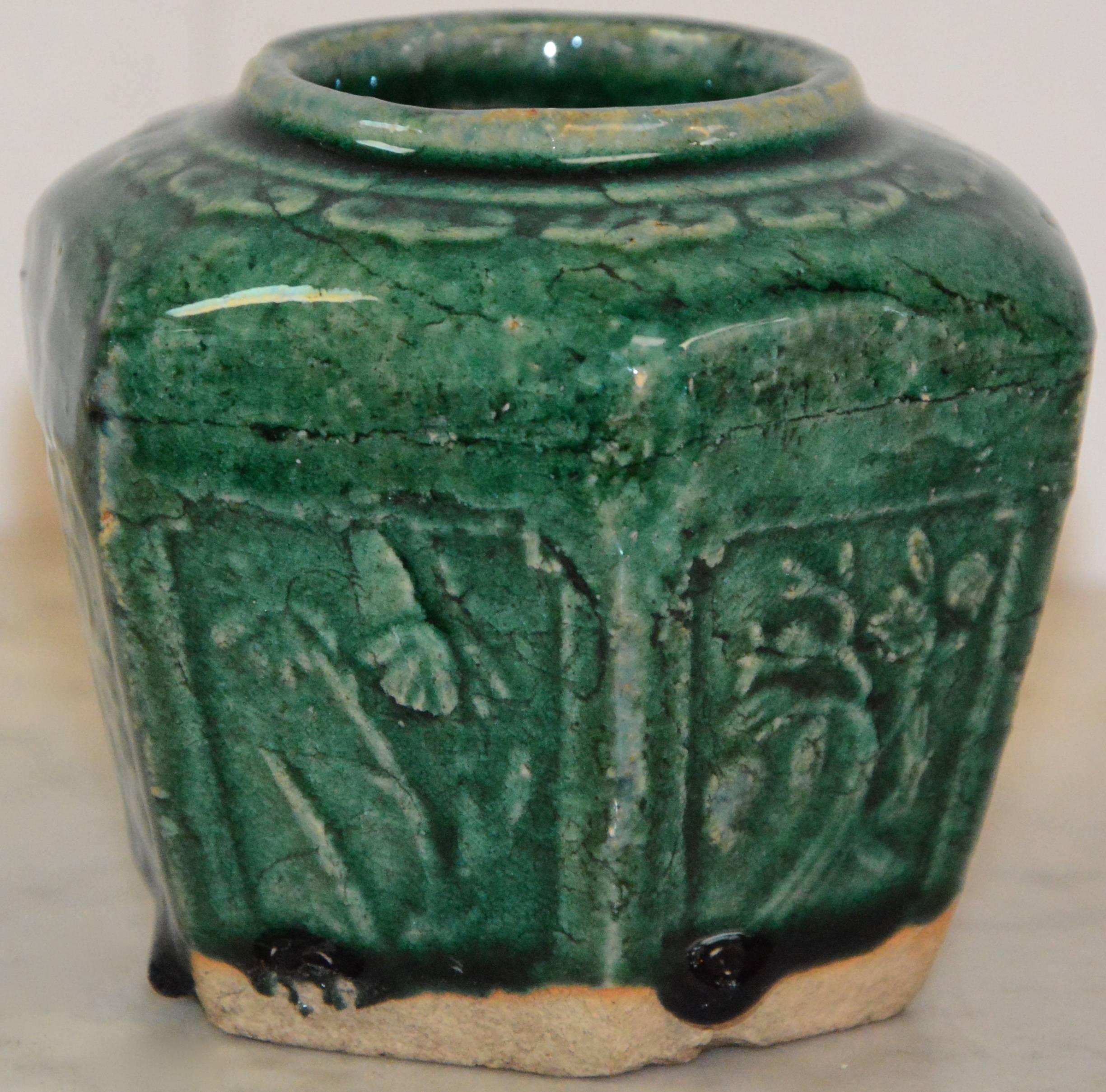 Hand-Crafted Qing Dynasty Ceramic Wine Vessel For Sale