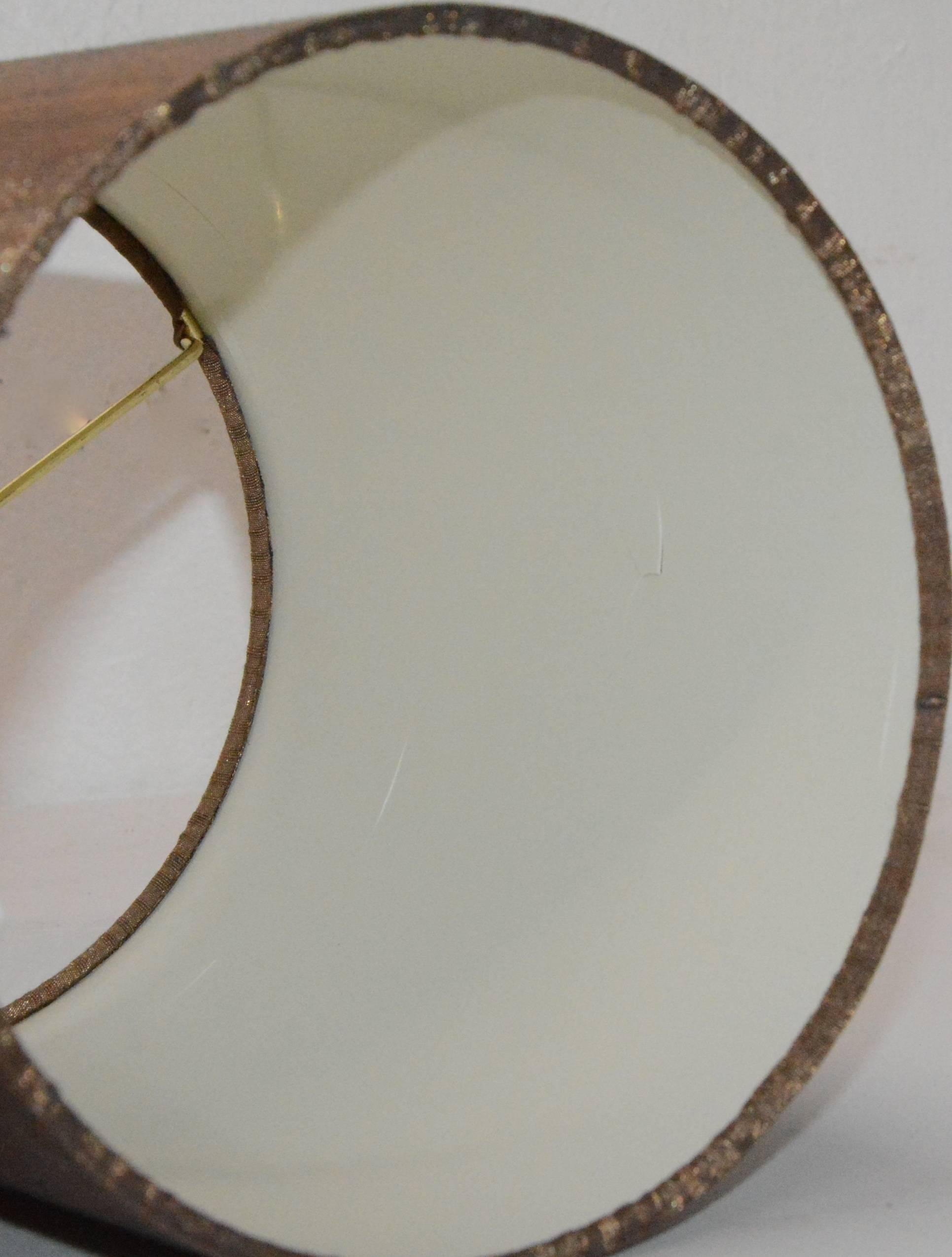 American Vintage Solid Brass Horse Lamp with Shade For Sale