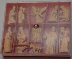 German Miniature Nativity Set in Case