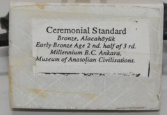 Anatolian Bronze Ceremonial Standard on Marble