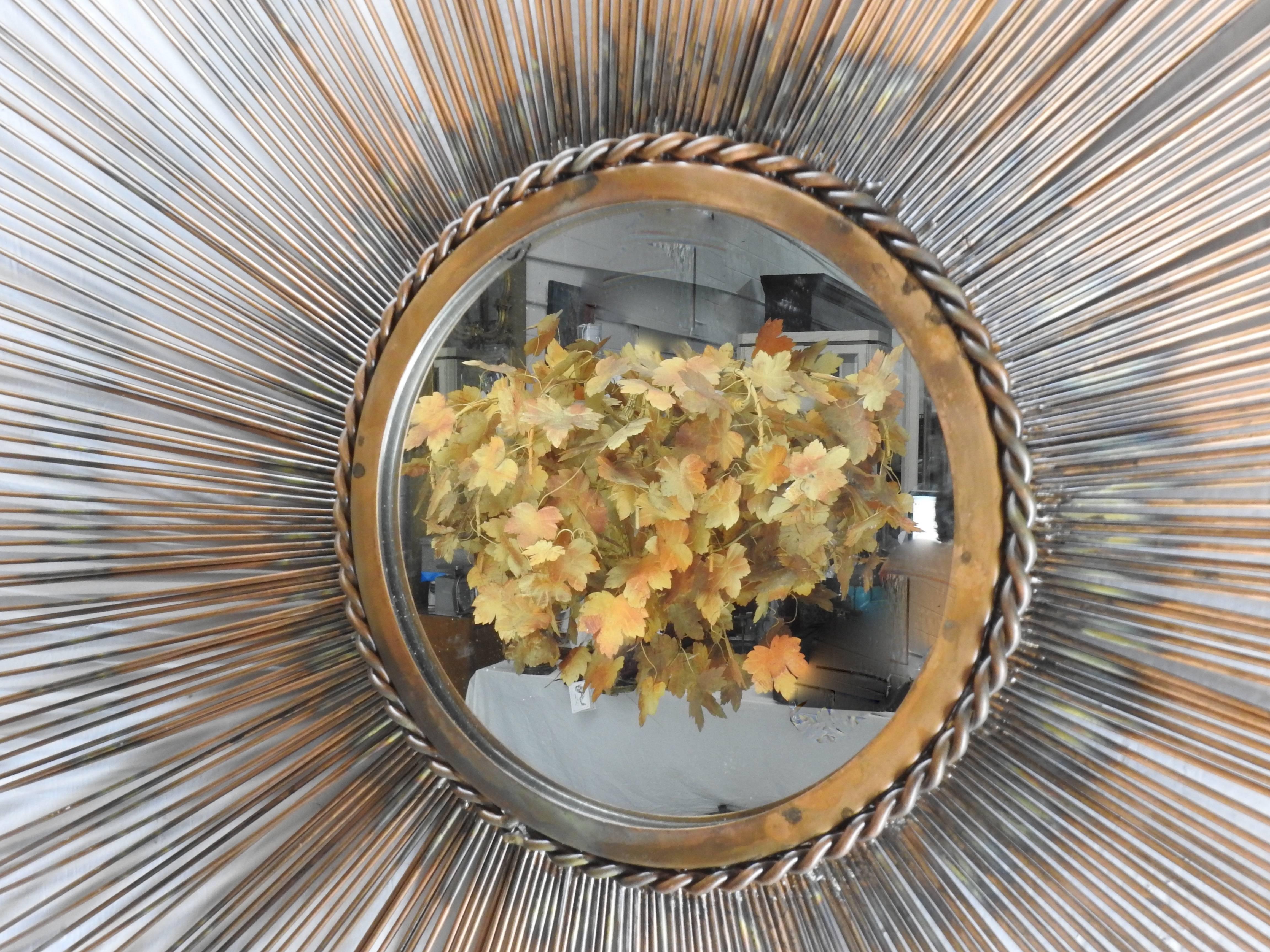 American Sunburst Mirror Mid-Century Modern For Sale