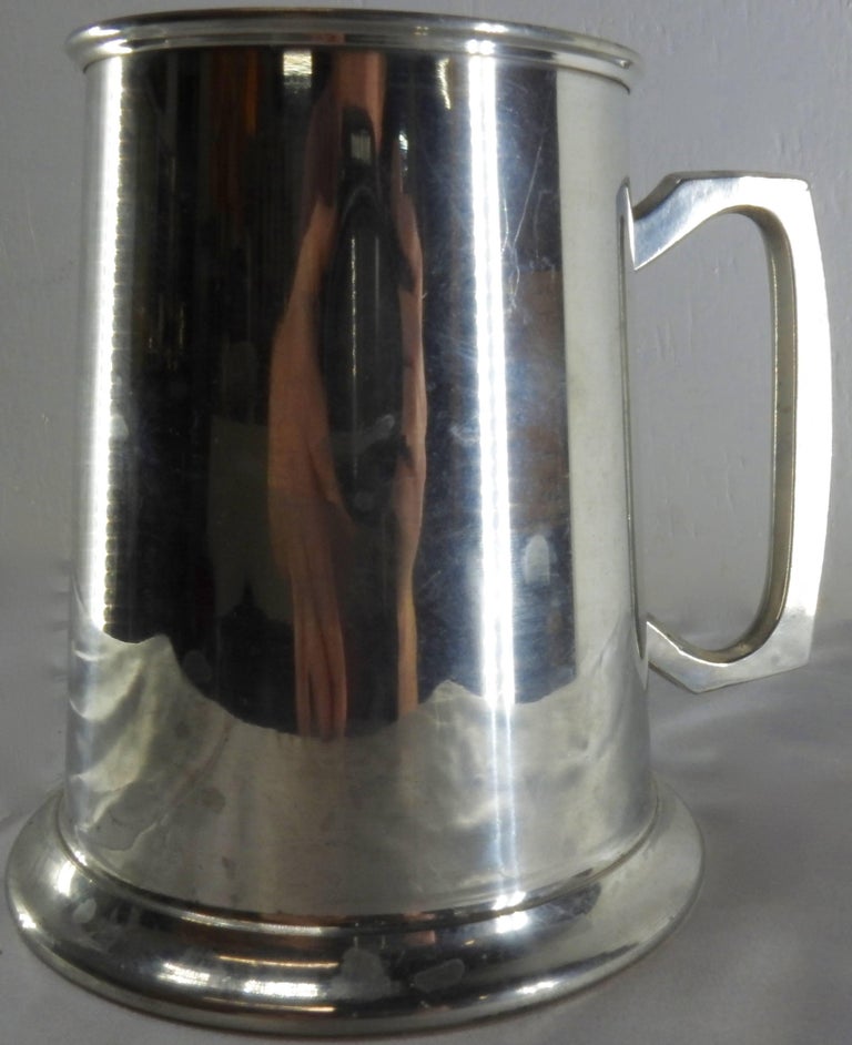 Engraved Genuine Pewter Tankard from Bolivia For Sale at 1stdibs