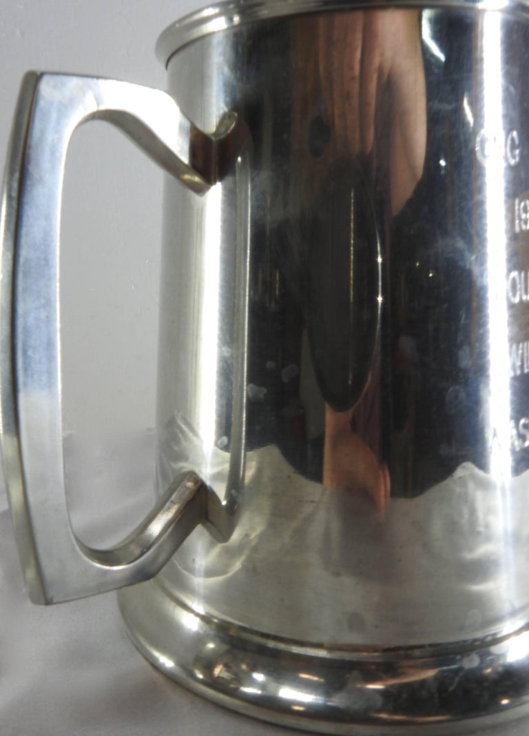 Engraved Genuine Pewter Tankard from Bolivia For Sale at 1stdibs