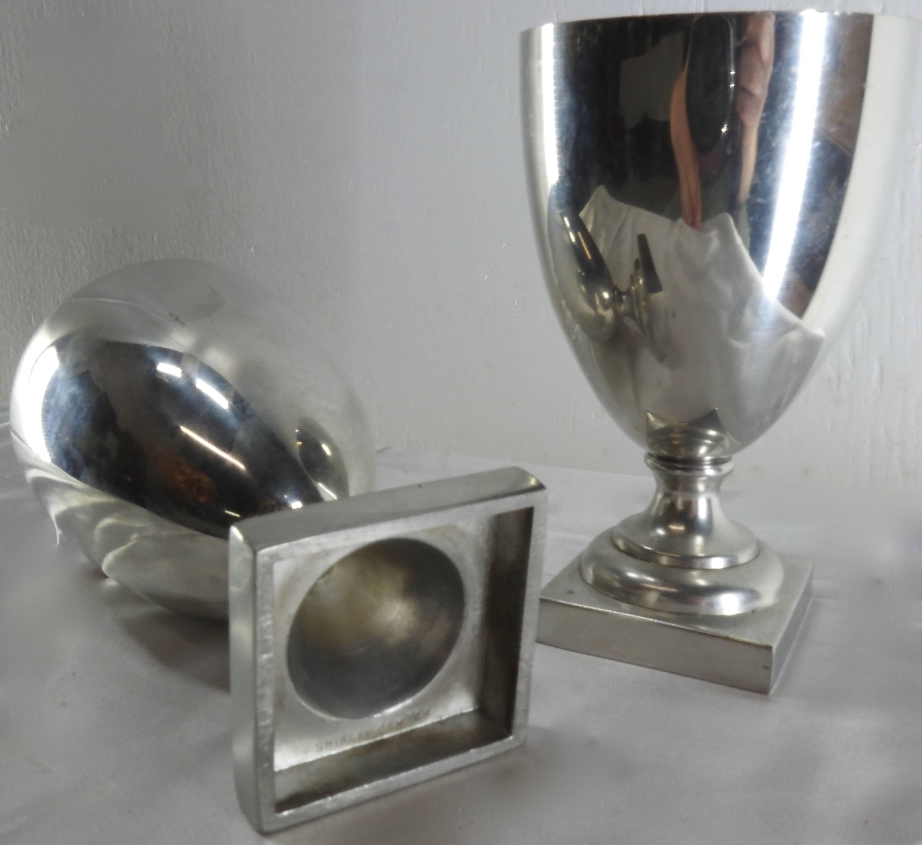 Other Pewter Pair of Goblets Williamsburg by Shirley For Sale