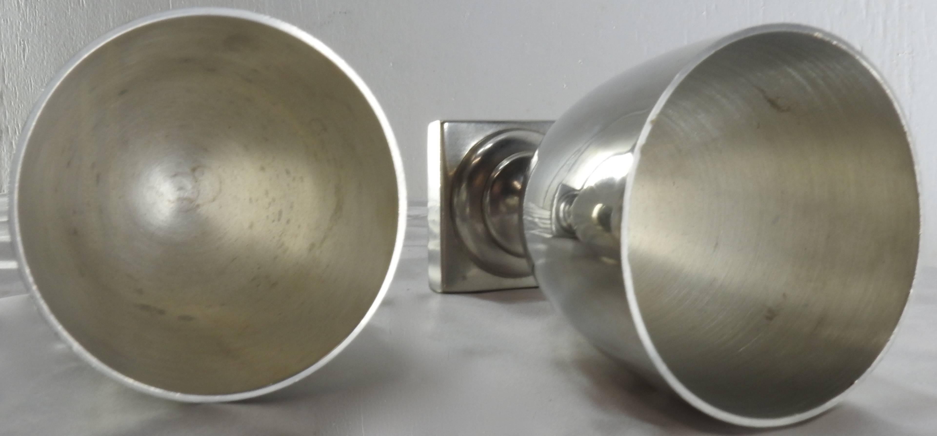 20th Century Pewter Pair of Goblets Williamsburg by Shirley For Sale