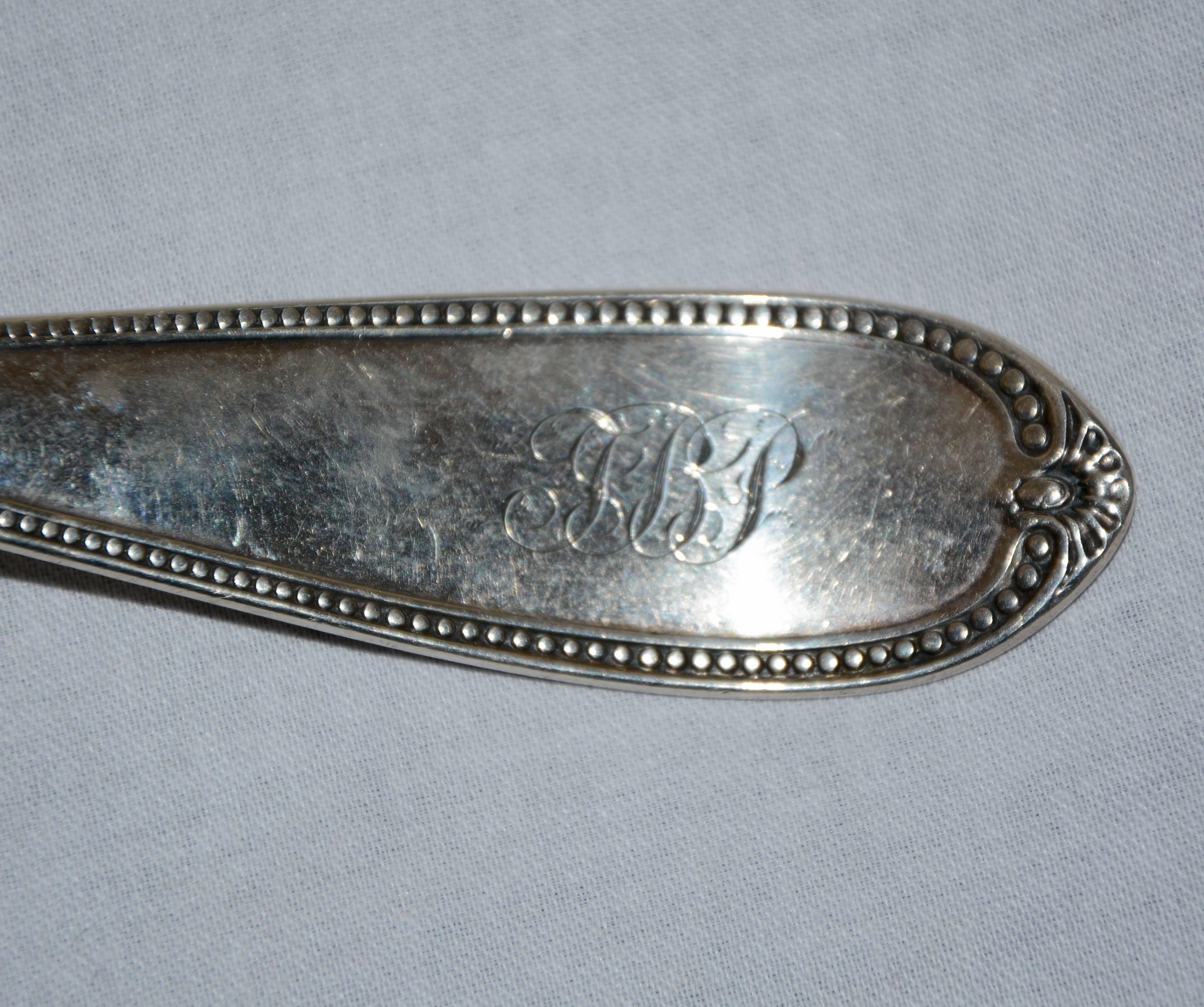 Hand-Crafted Sterling Silver Ladle New Orleans Hyde Goodrich, Mid-19th Century For Sale