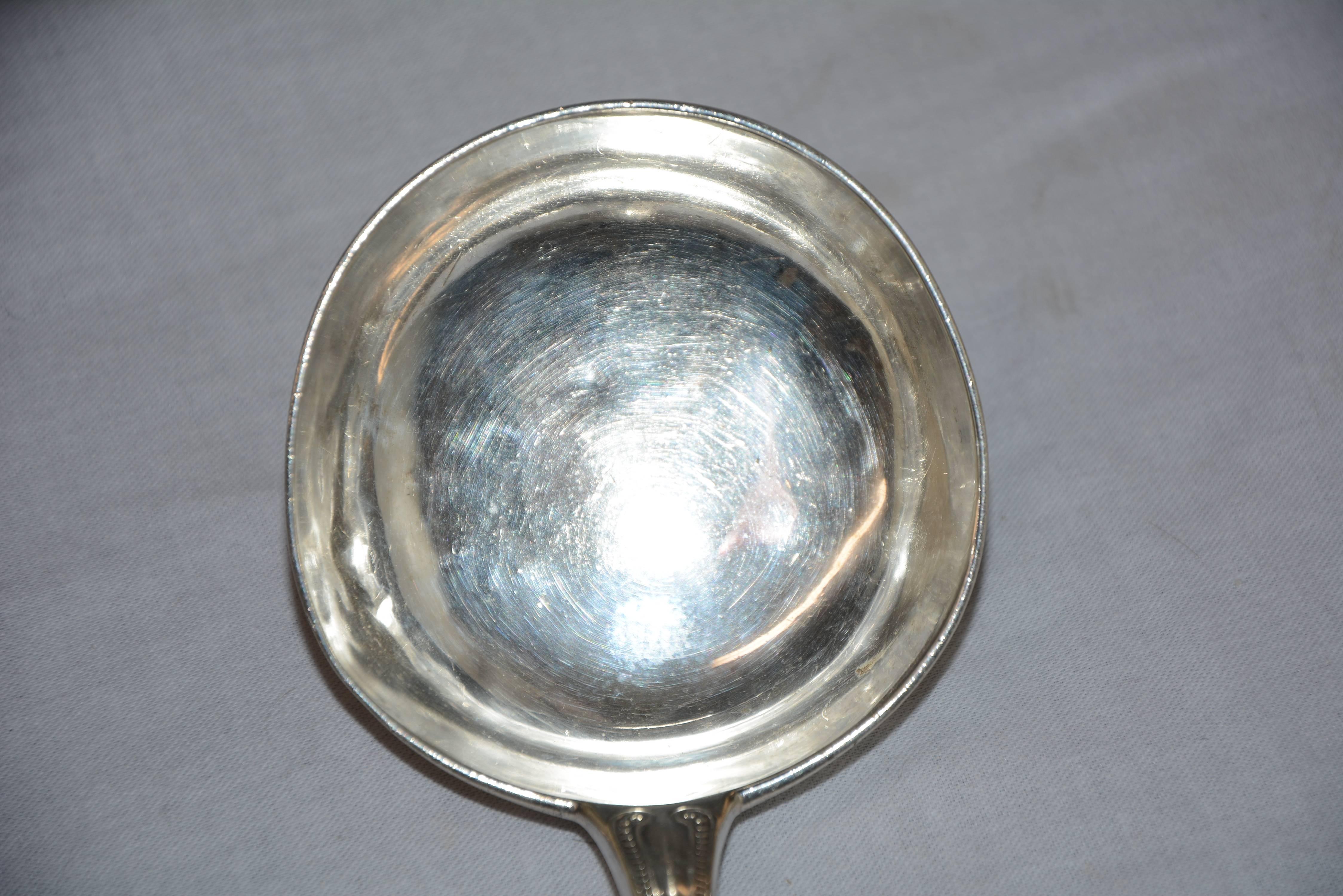 Sterling Silver Ladle New Orleans Hyde Goodrich, Mid-19th Century In Fair Condition For Sale In Cookeville, TN