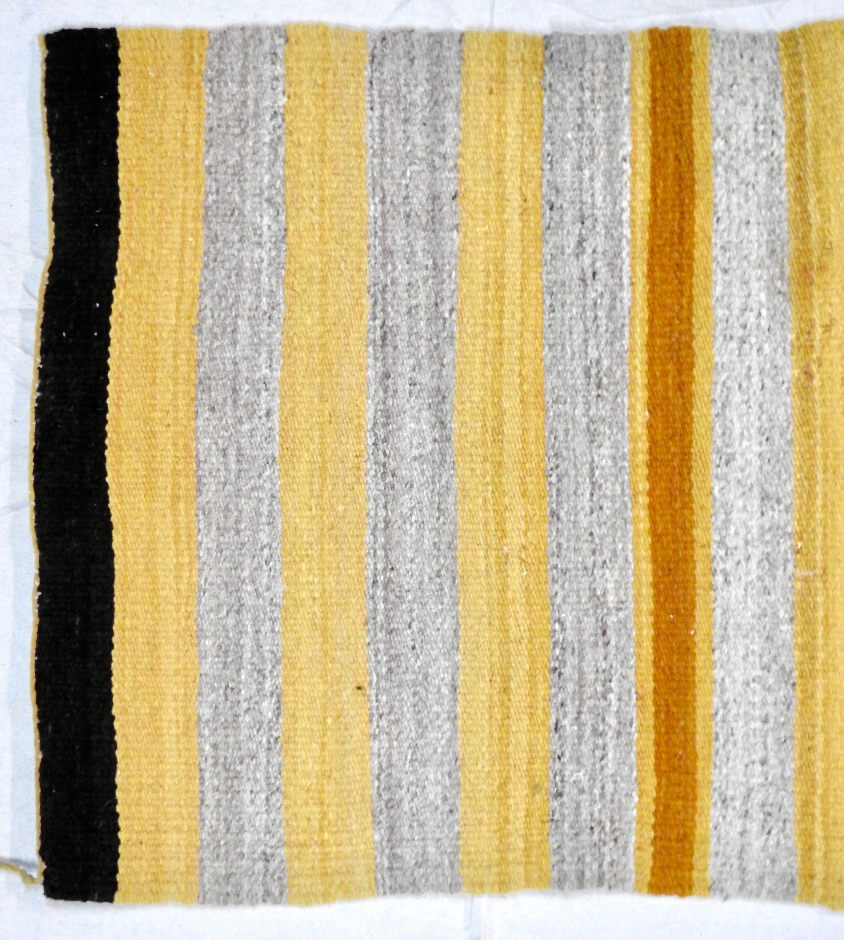 Wool Navajo Throw Rug Handwoven, circa 1950 For Sale