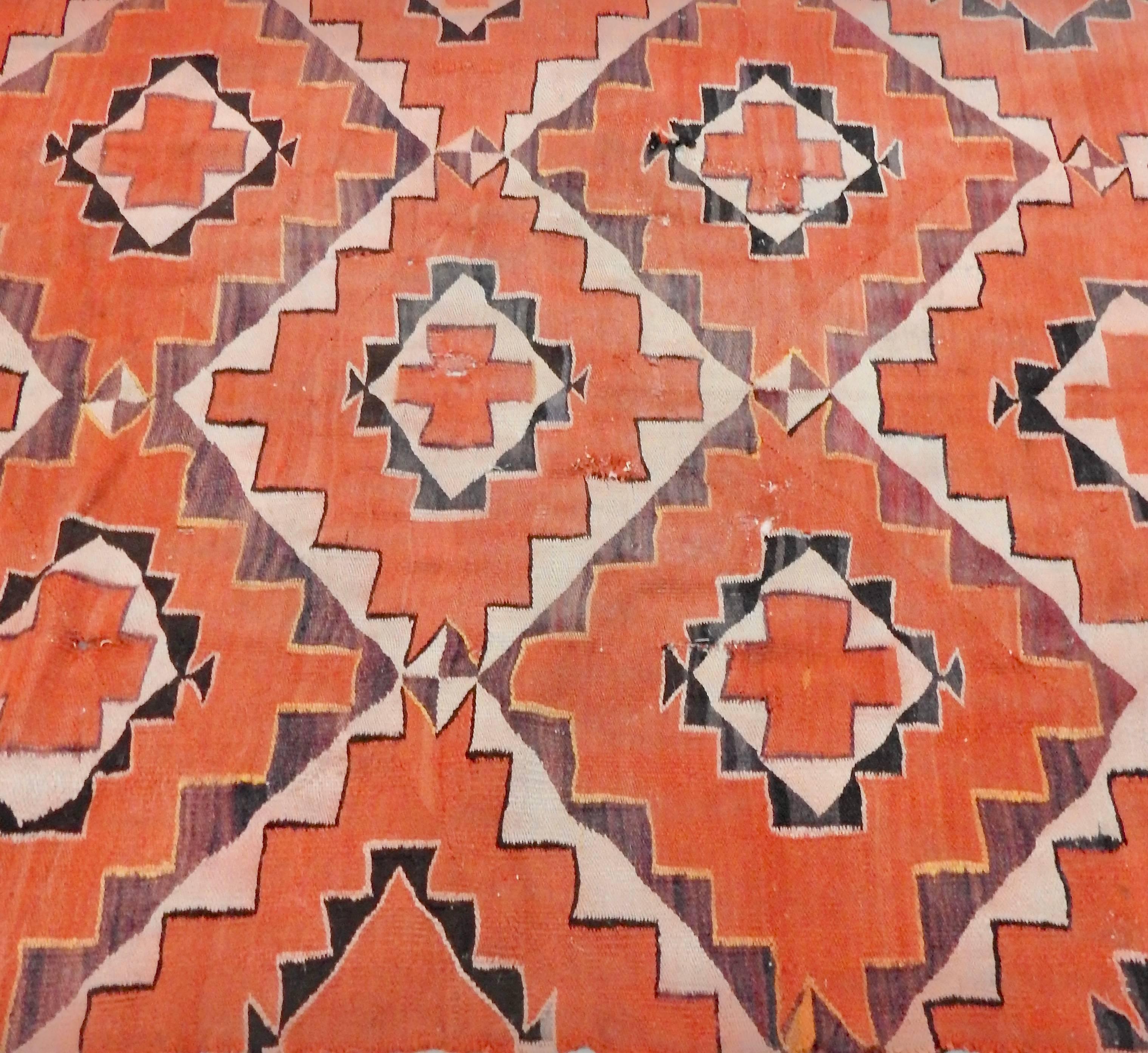 Navajo Handwoven Transitional Textile, Early 20th Century For Sale 2