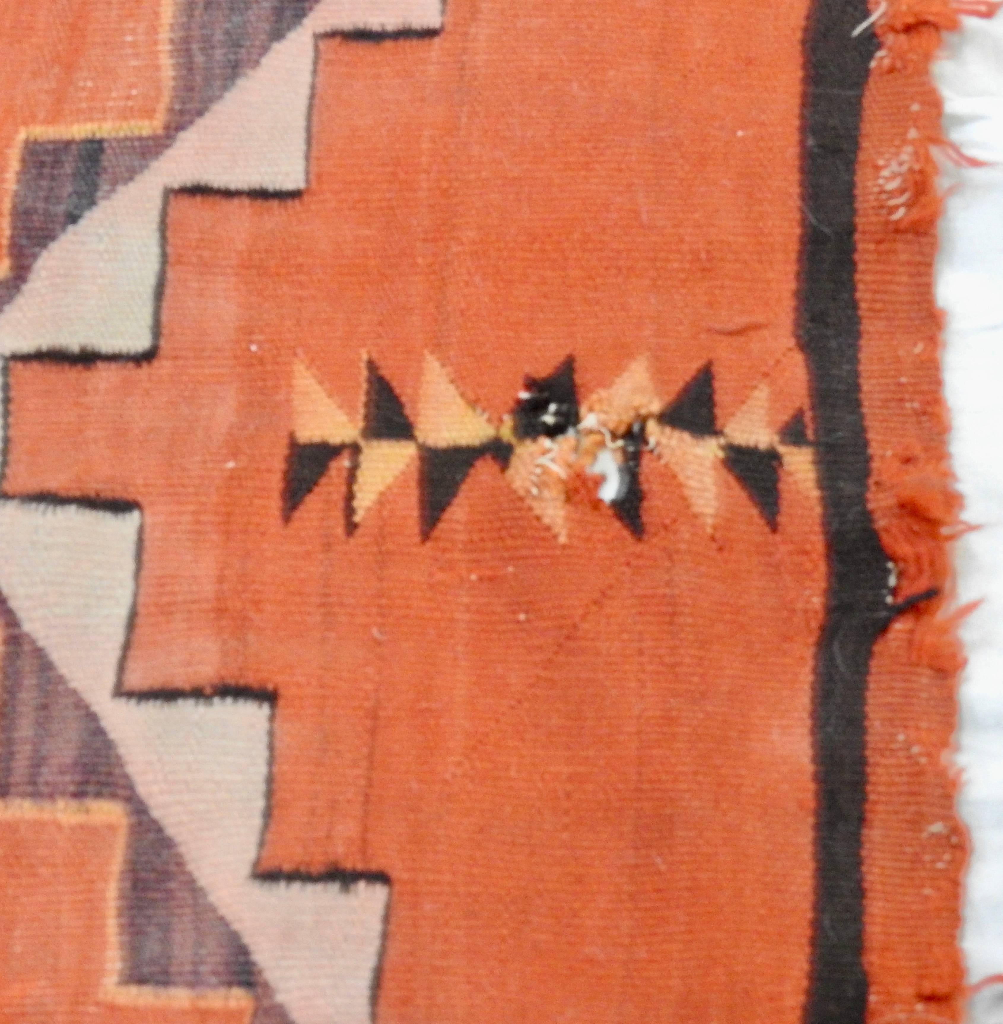 American Navajo Handwoven Transitional Textile, Early 20th Century For Sale