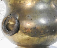 Italian Hammered Brass Planter