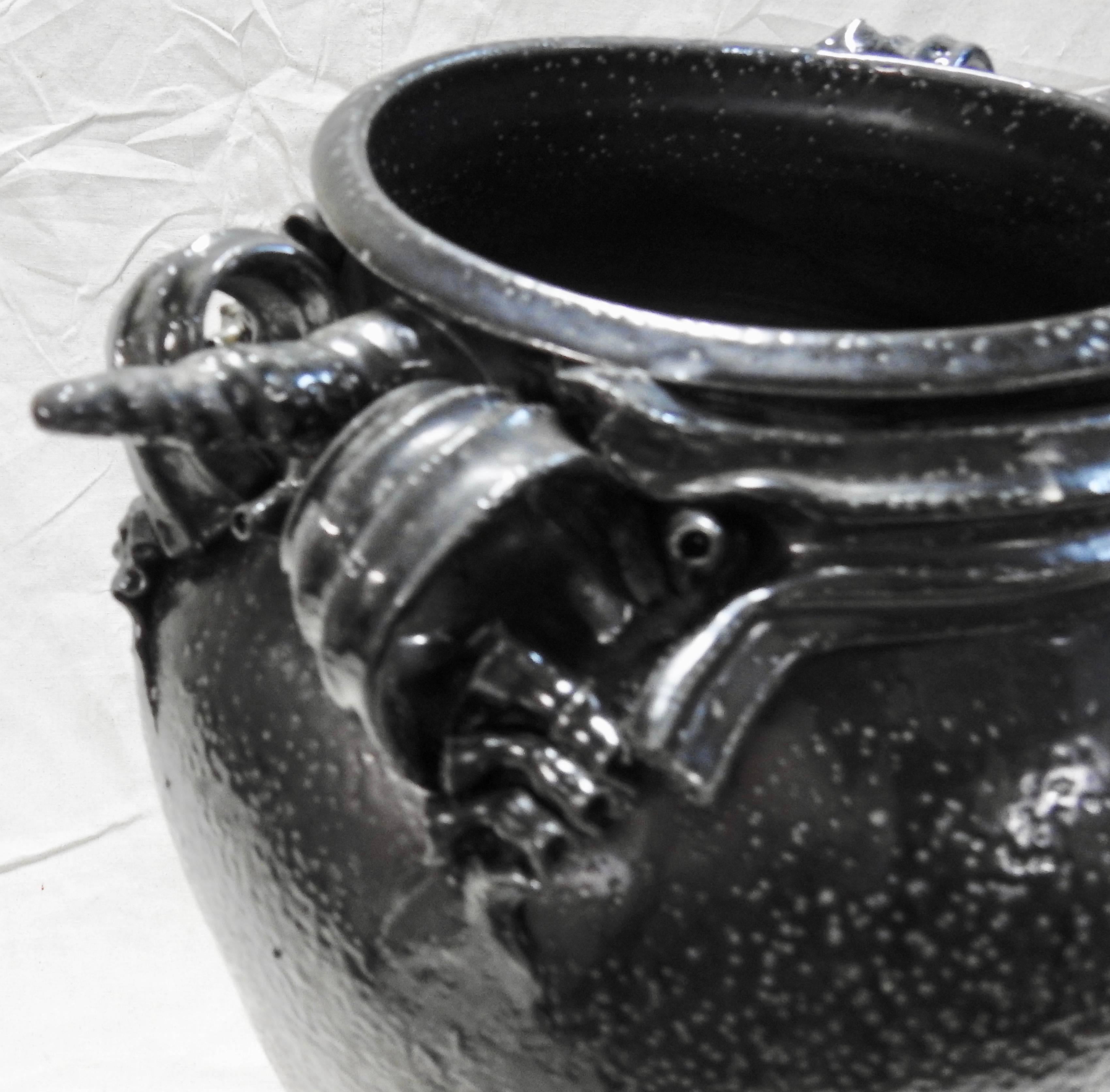 Arts and Crafts Robert Carlson Salt Water Glaze Vase or Umbrella Stand For Sale