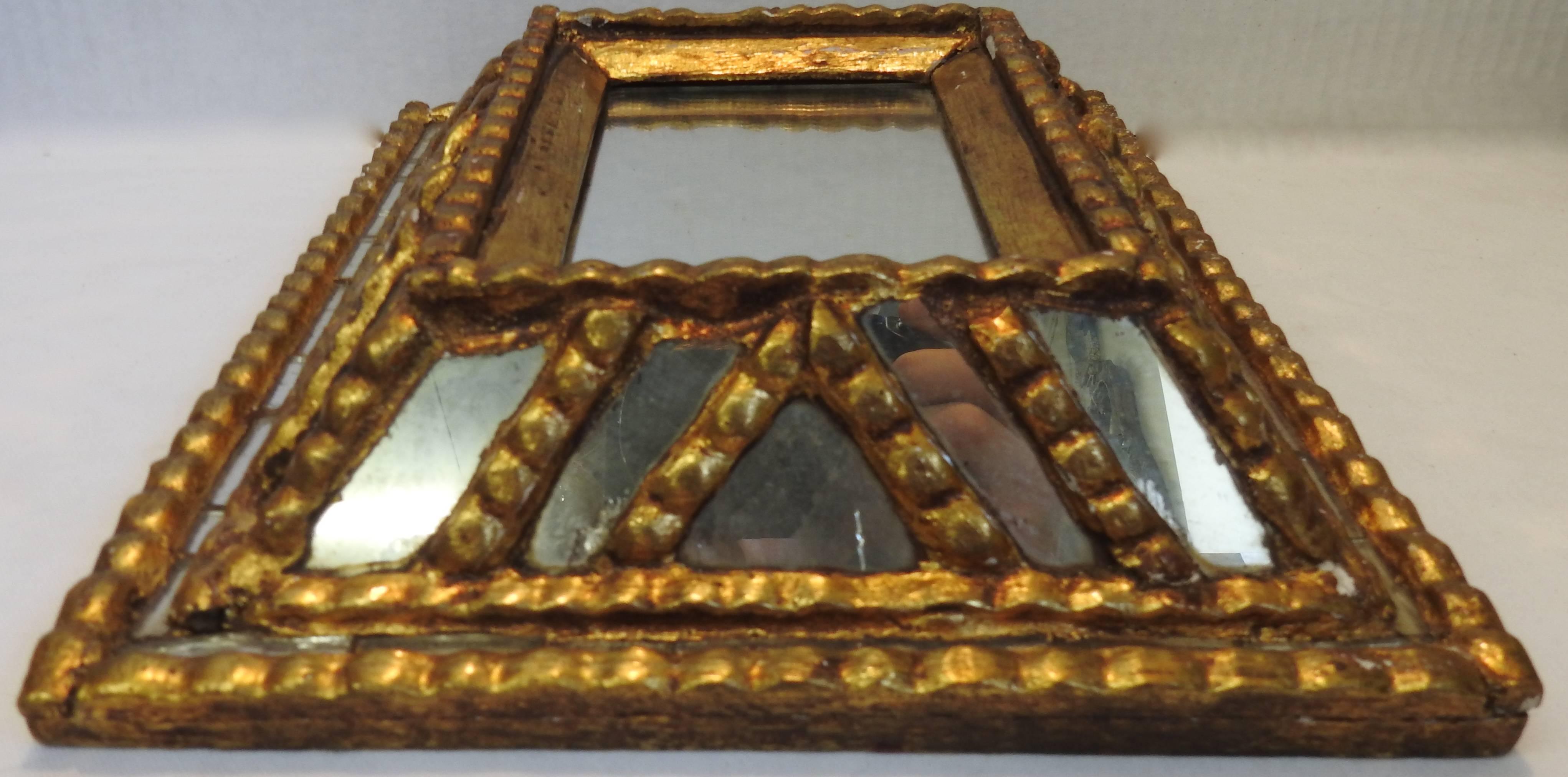 Mid-Century Modern Italian Mirror with Gilt Midcentury For Sale
