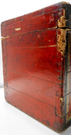 Chinese Storage Chest Hand Painted, Late 19th Century