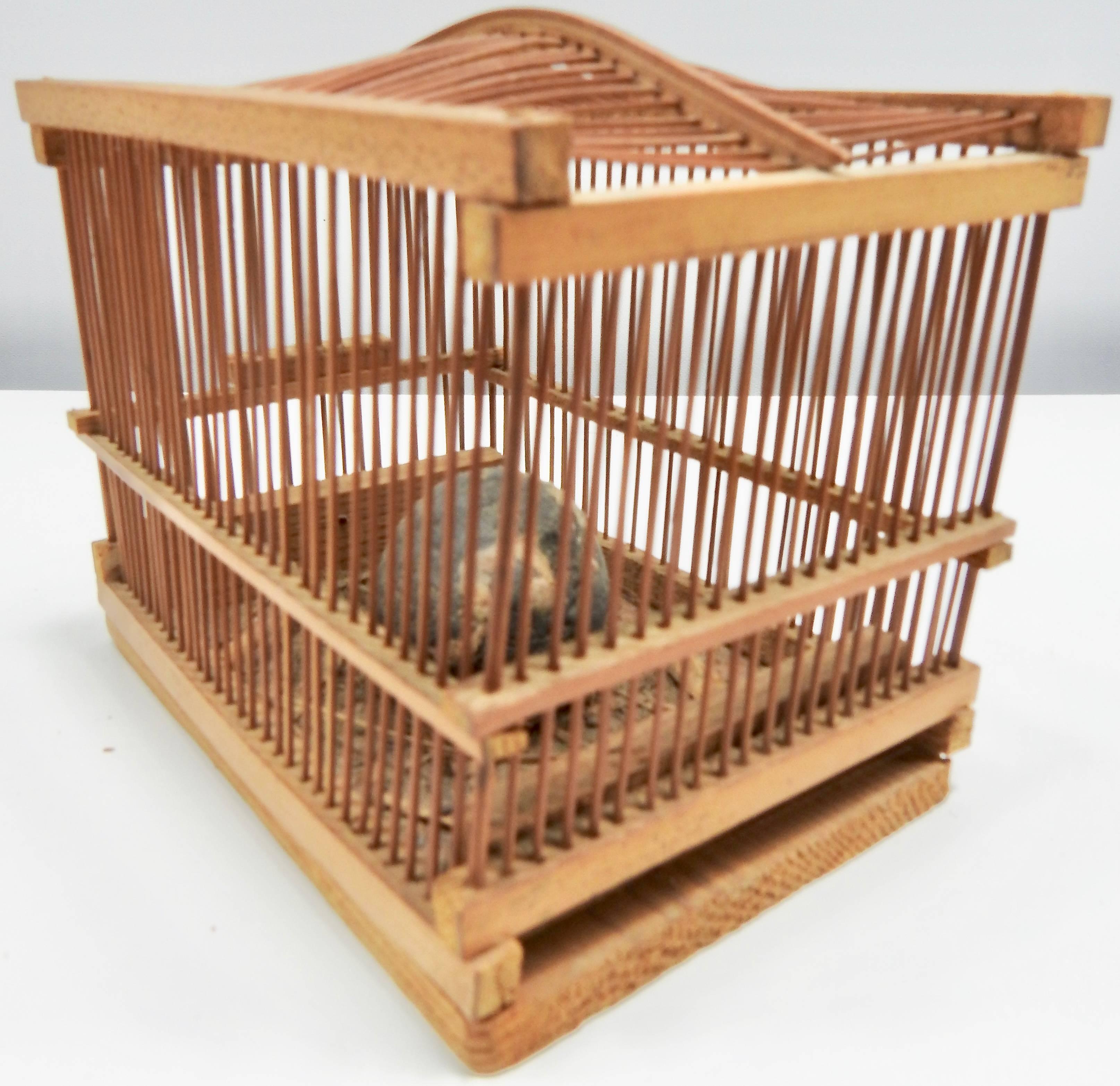 Hand-Crafted Chinese Lucky Cricket Cage For Sale