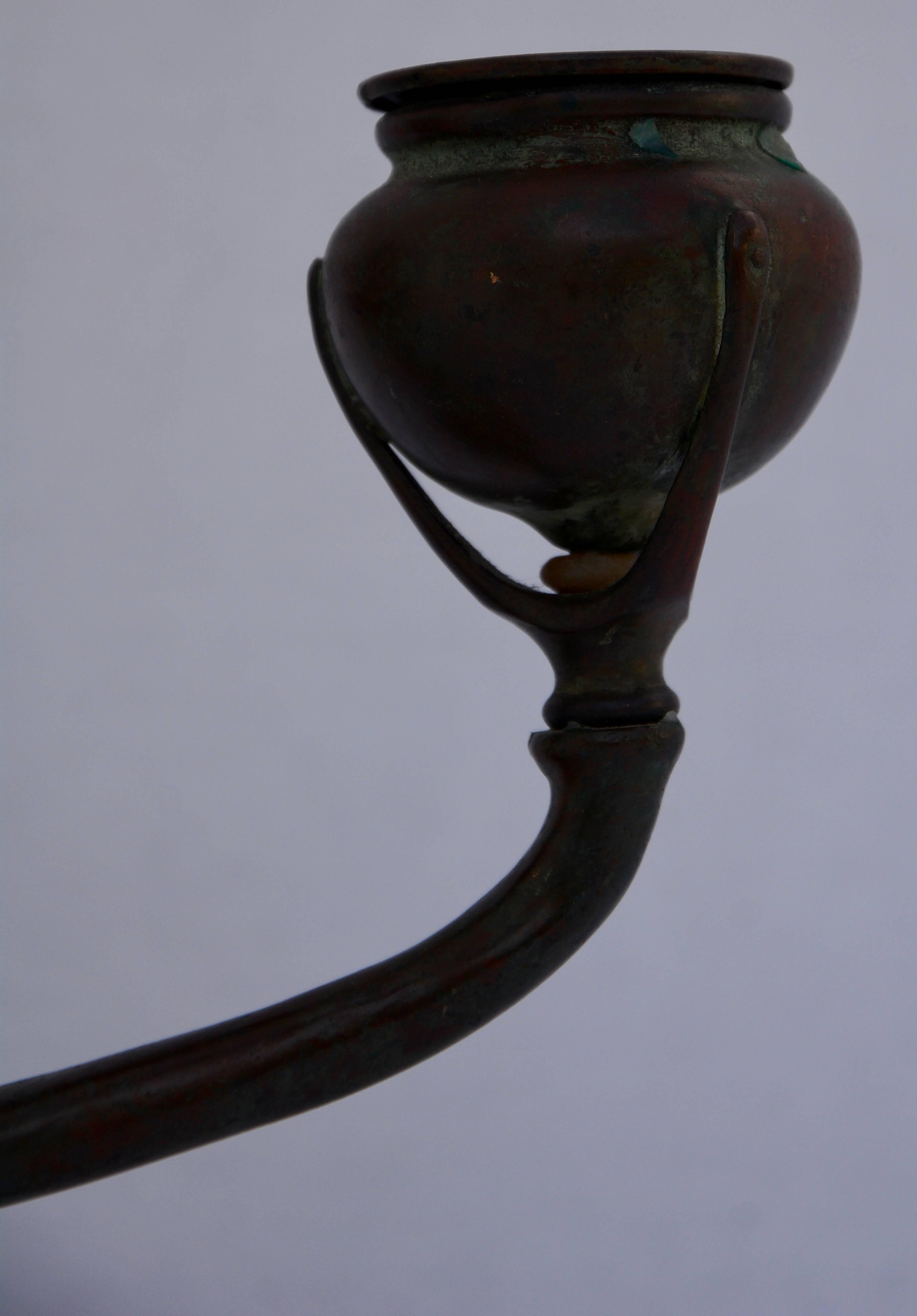 tiffany bronze candlesticks