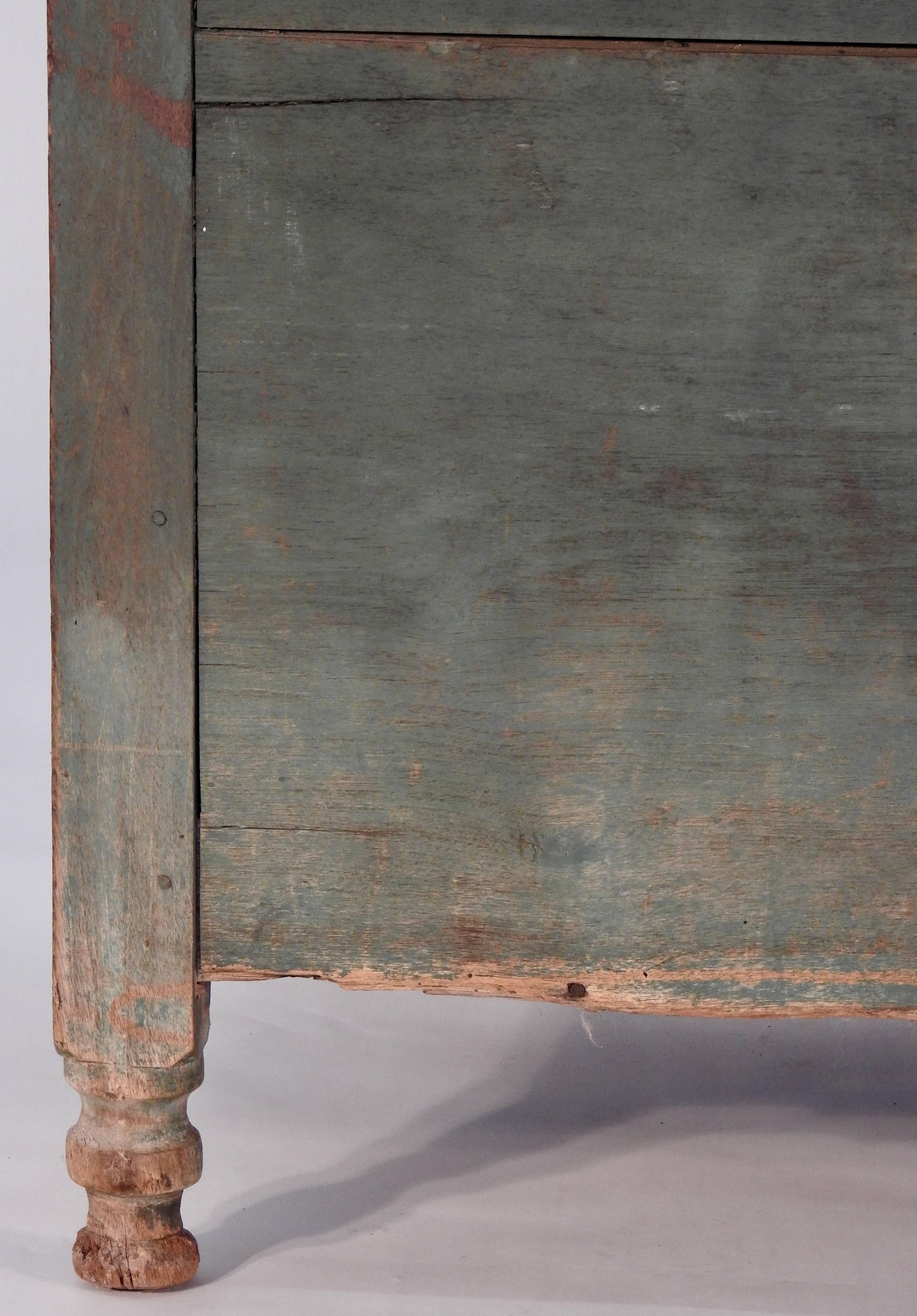 American Blanket/Mule Chest with Aged Green Painted Patina Pre Civil War