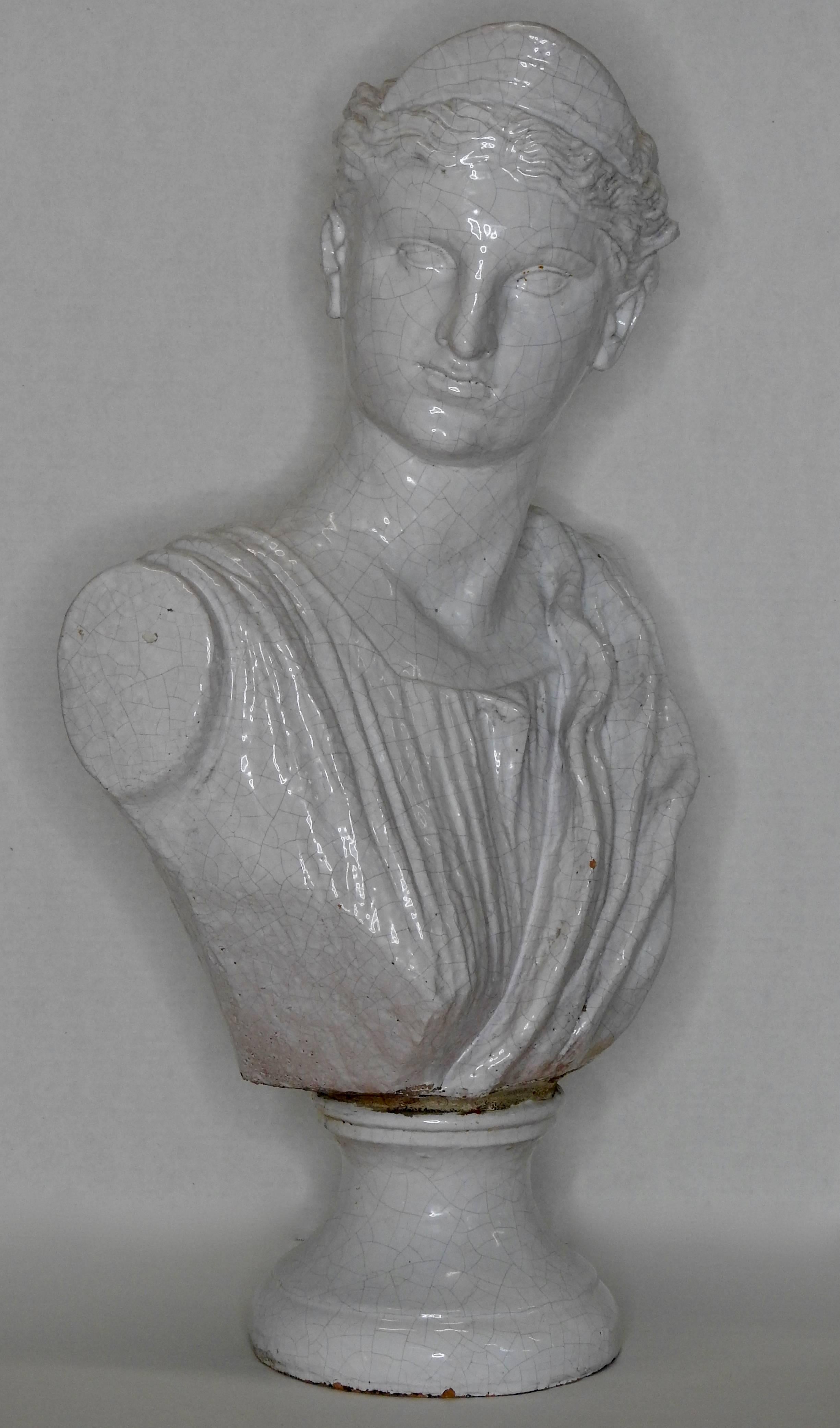 Diana was known as the Goddess of Hunt. She was the Hellenic goddess of wild animals, childbirth, wilderness and virginity. Diana was also a protector of young girls and was known for relieving disease in women.

The terracotta bust of Diana is