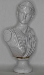 Terracotta Glazed Bust of Diana Goddess of Hunt