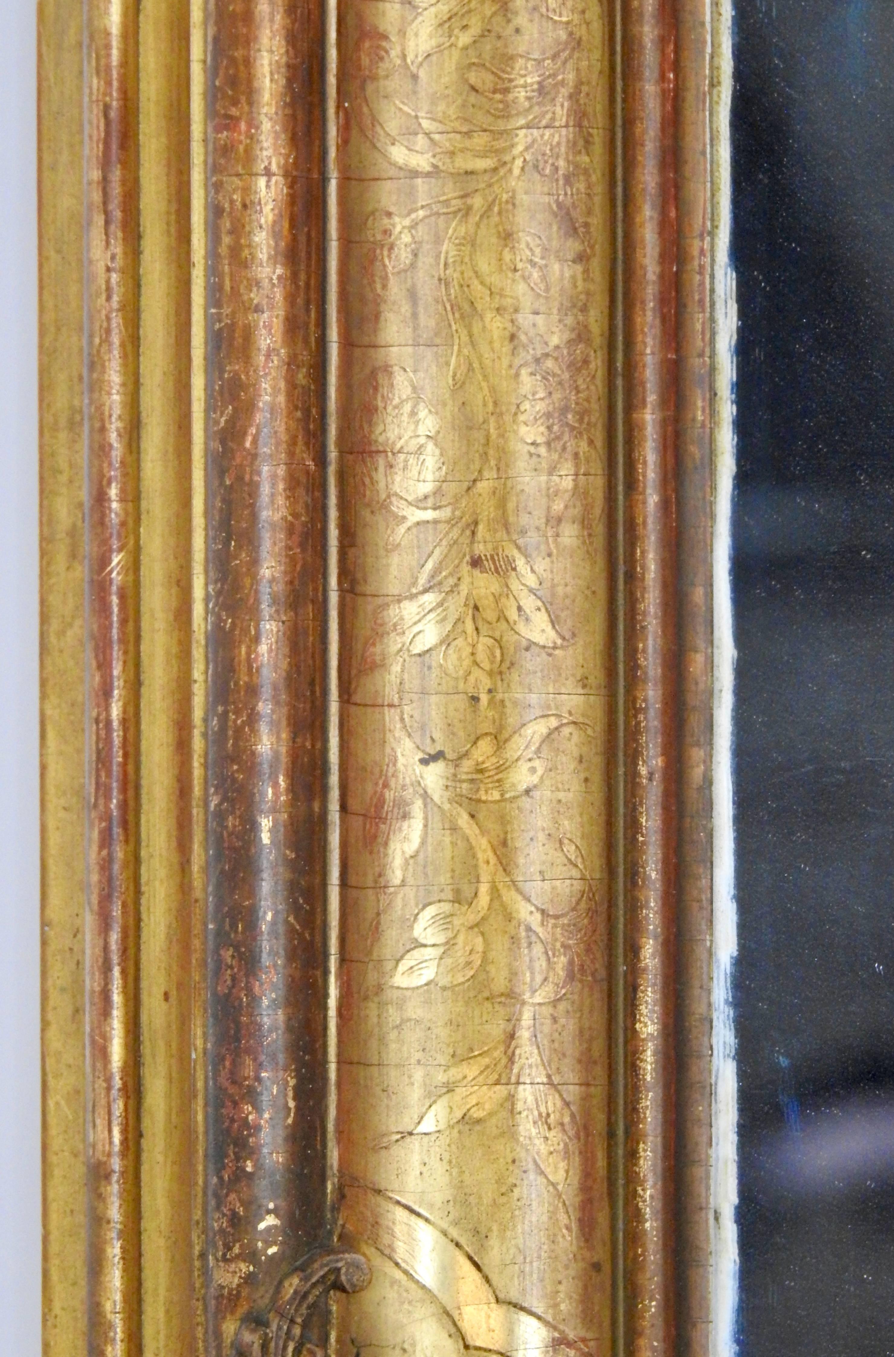 19th Century French Gilded Wood Mirror 4