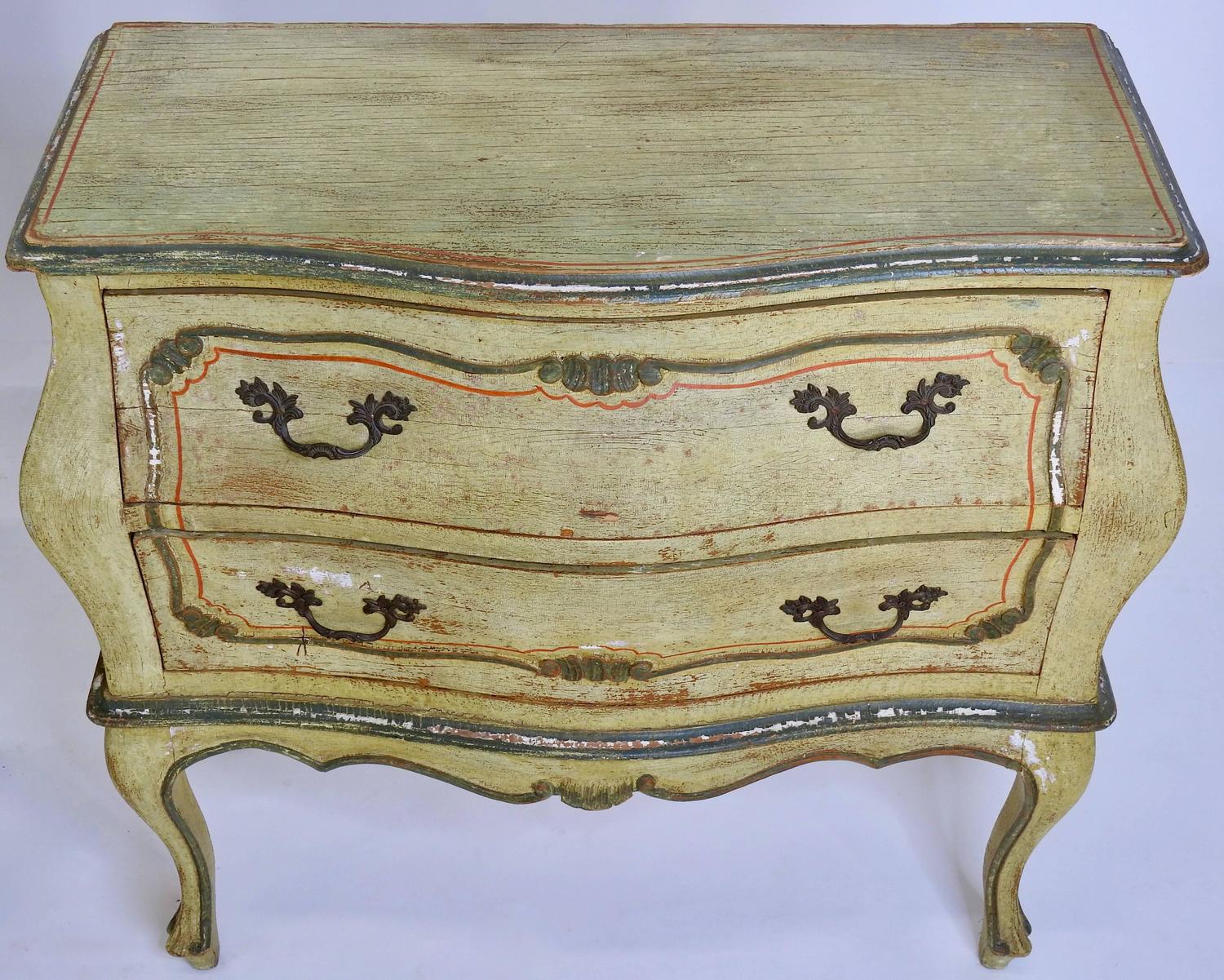 Pair of HandPainted Italian Bombay Chests For Sale at 1stdibs