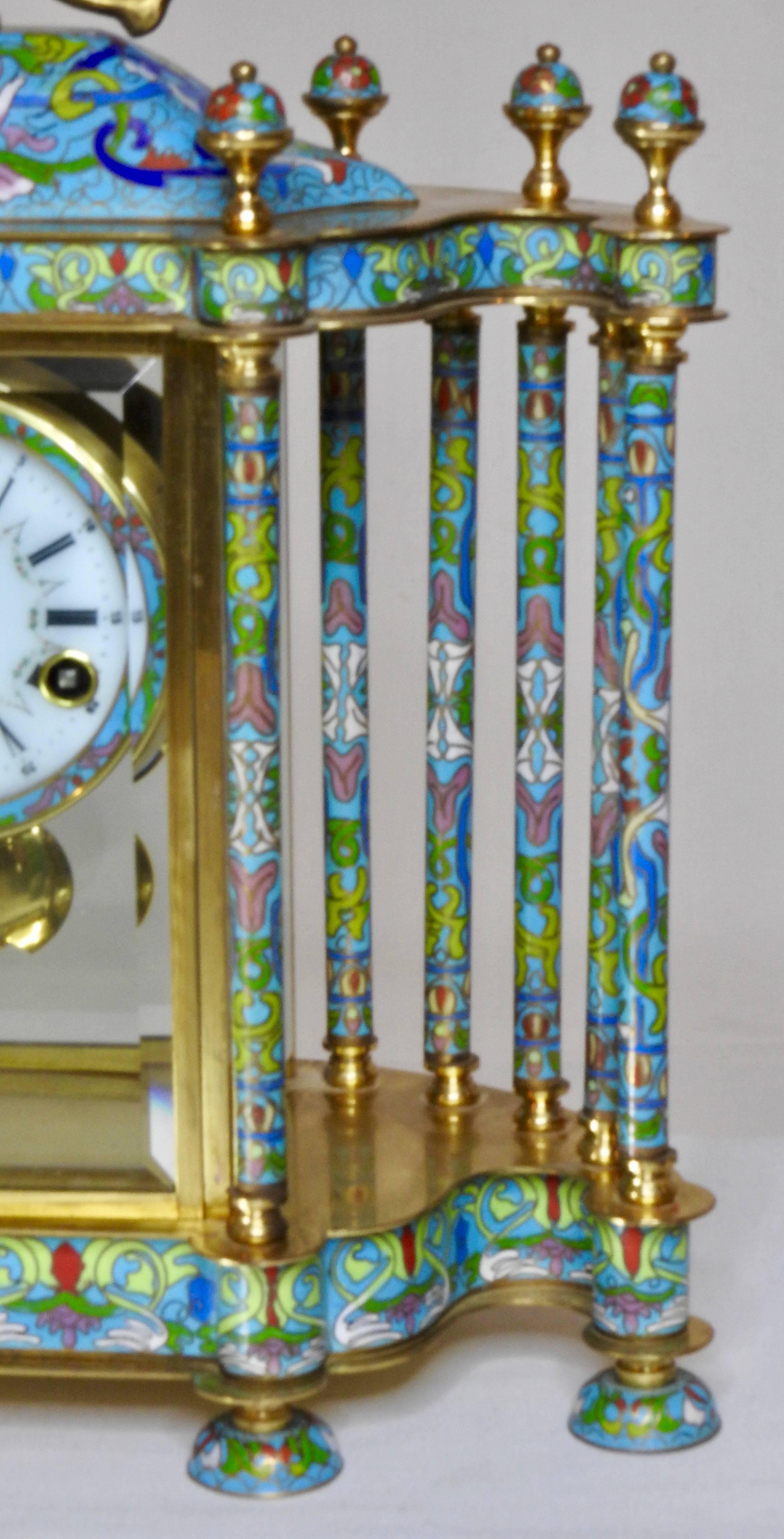 Chinese Export Chinese Cloisonnè Clock