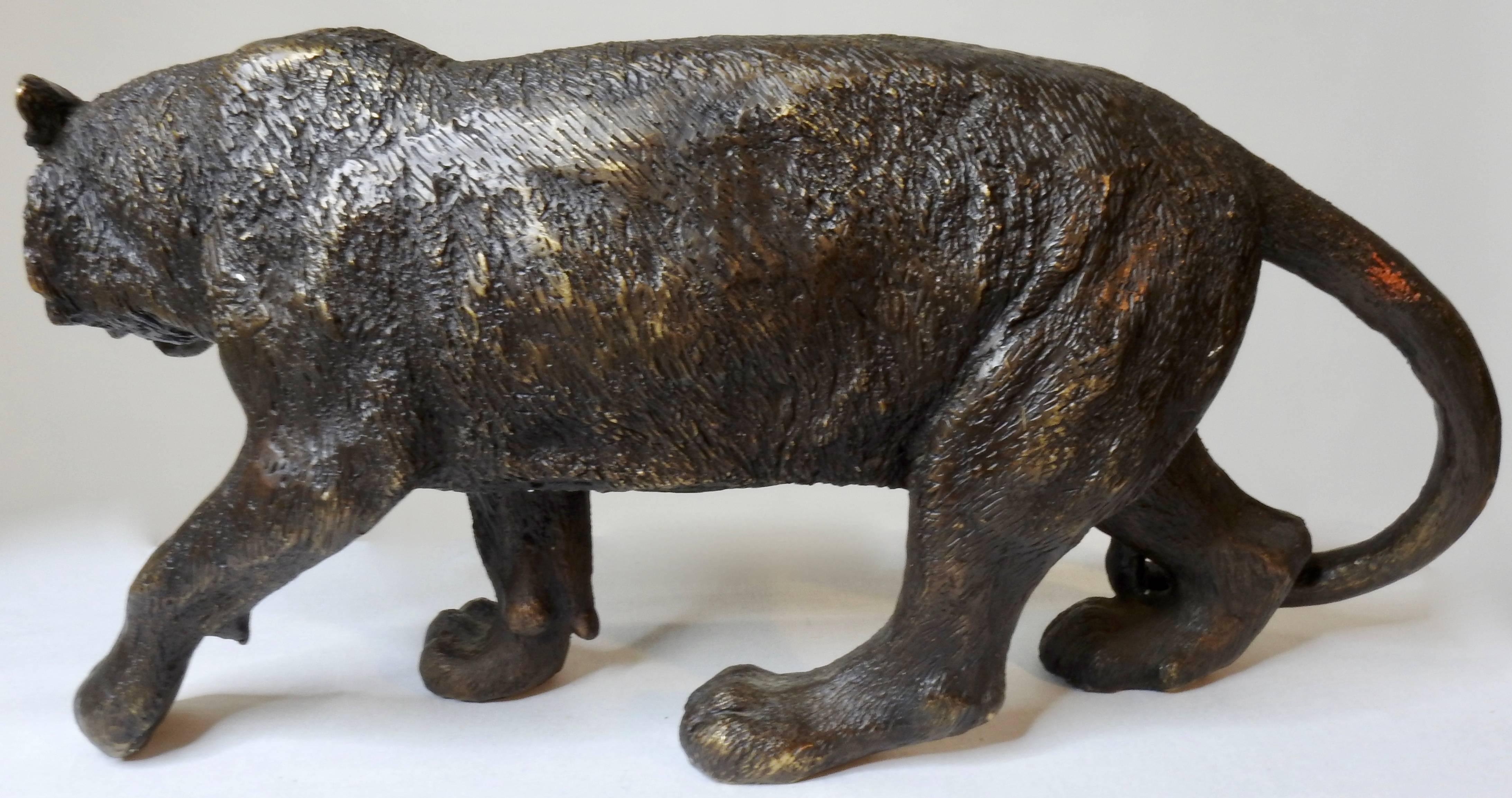Metalwork Bronze Tiger Cast, 20th Century For Sale
