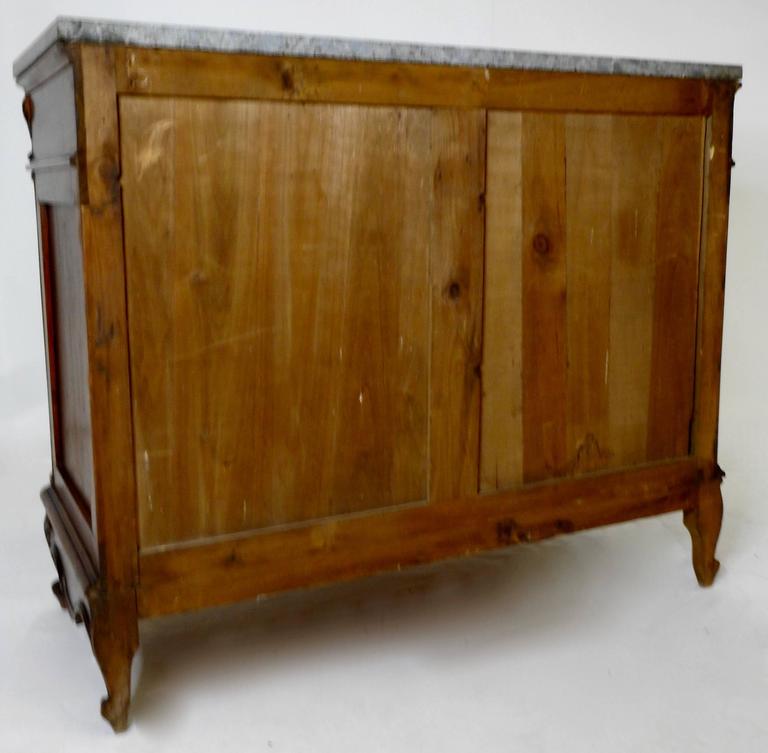 19th Century French Linen Press Black Granite Top For Sale at 1stdibs