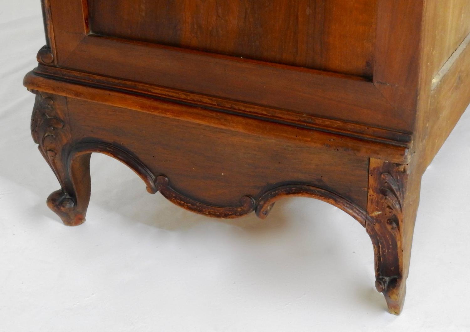 19th Century French Linen Press Black Granite Top For Sale at 1stdibs