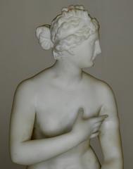 French Art Nouveau Nude Lady Marble Statue