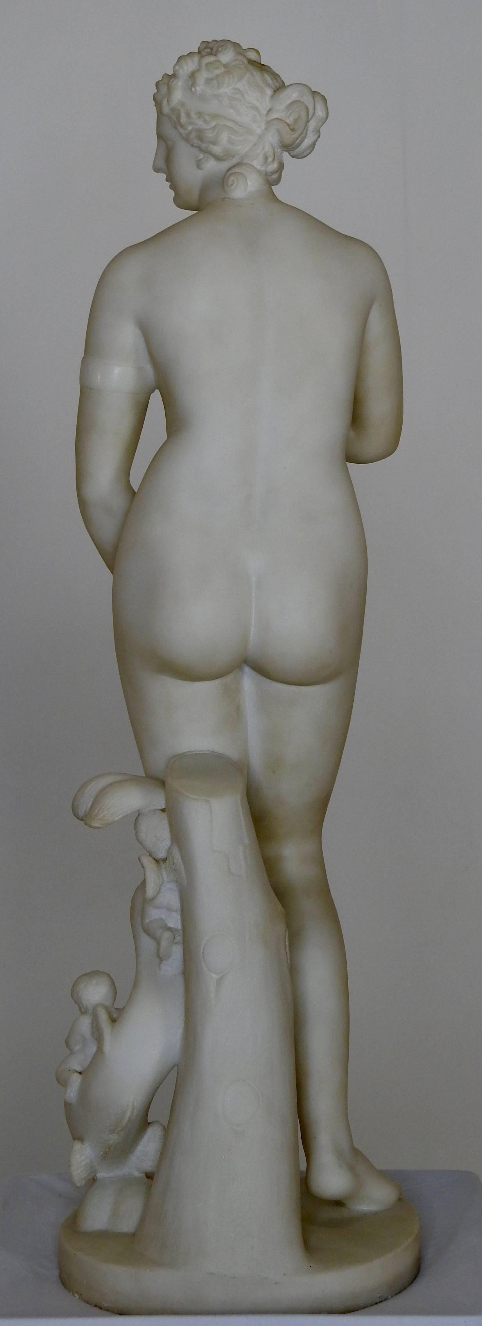 French Art Nouveau Nude Lady Marble Statue 2