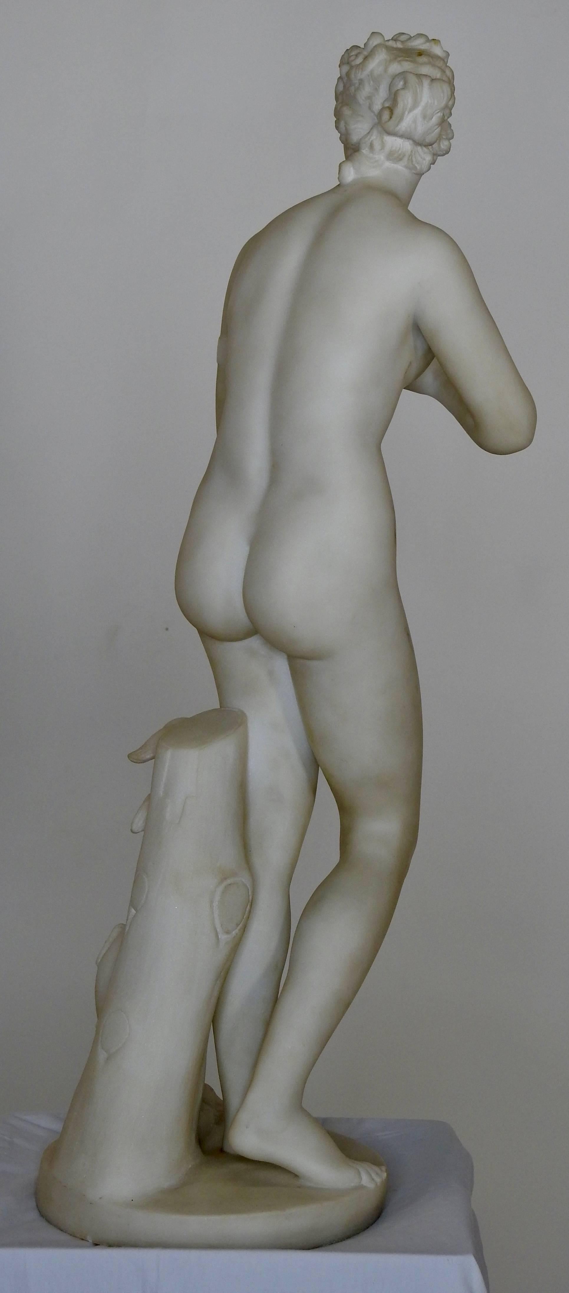 French Art Nouveau Nude Lady Marble Statue 4