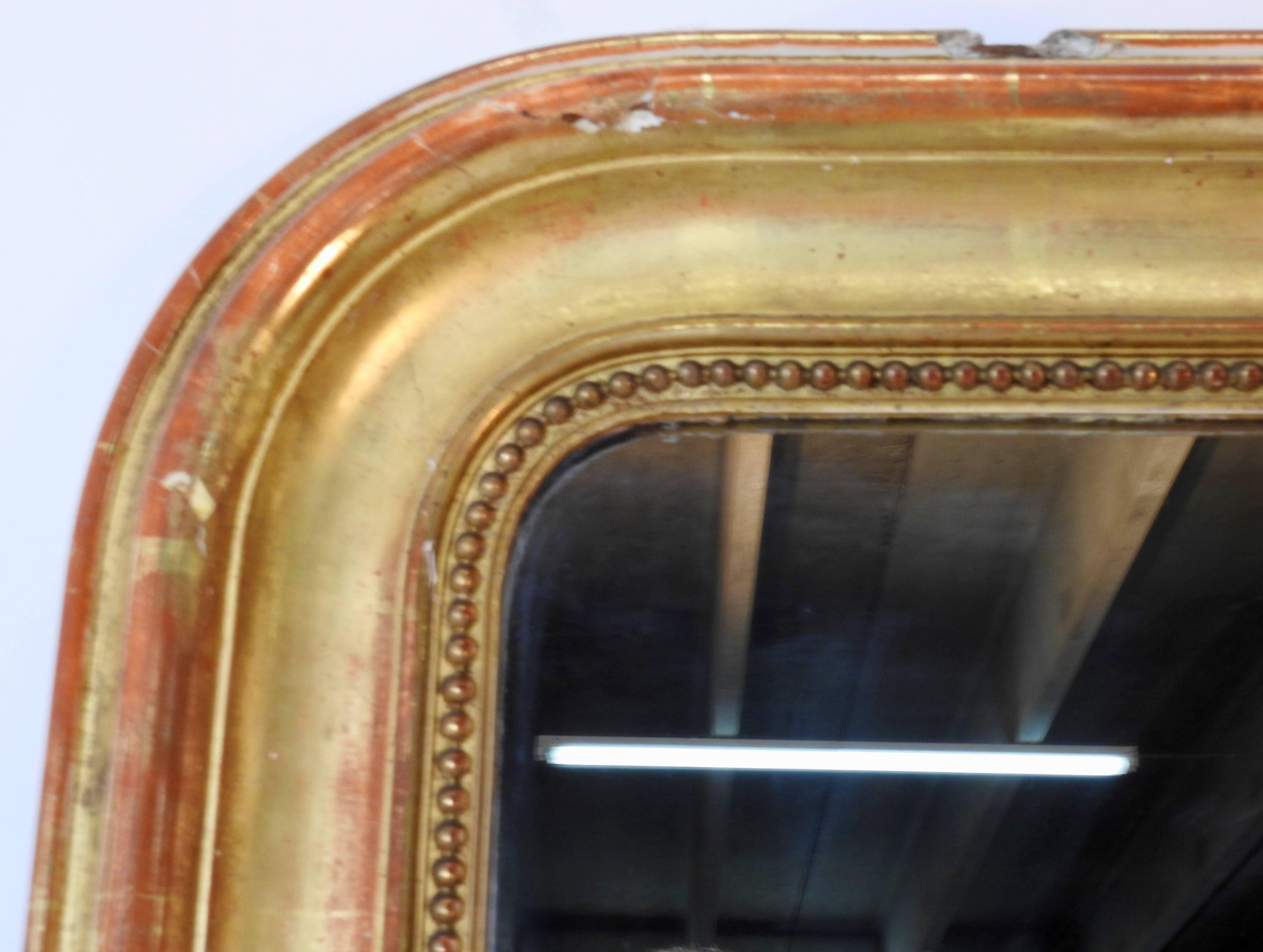 19th Century Louis Philippe Giltwood Mirror In Good Condition In Cookeville, TN