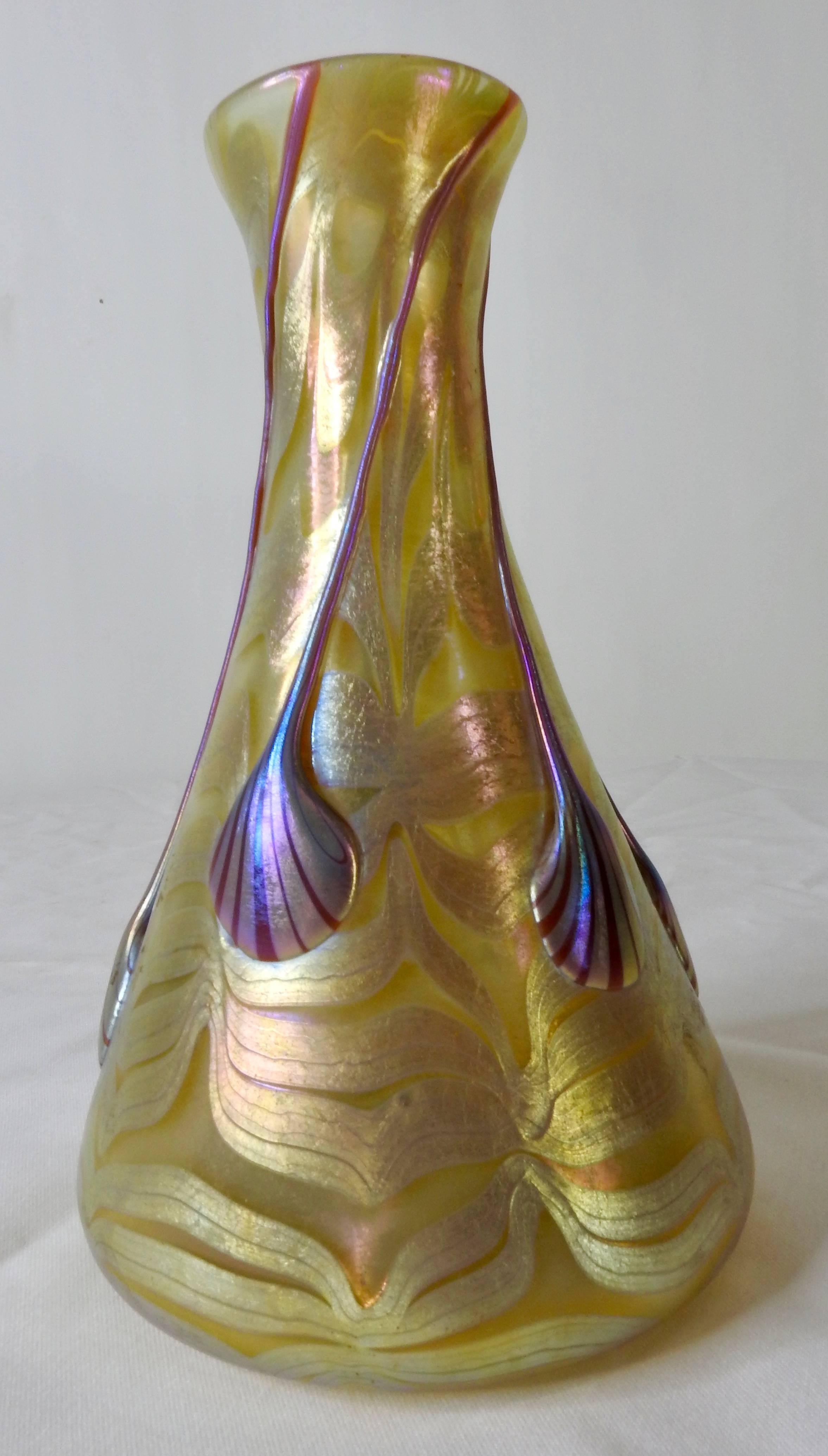 Art Nouveau Loetz Phaenomen Genres Austrian Vase For Sale