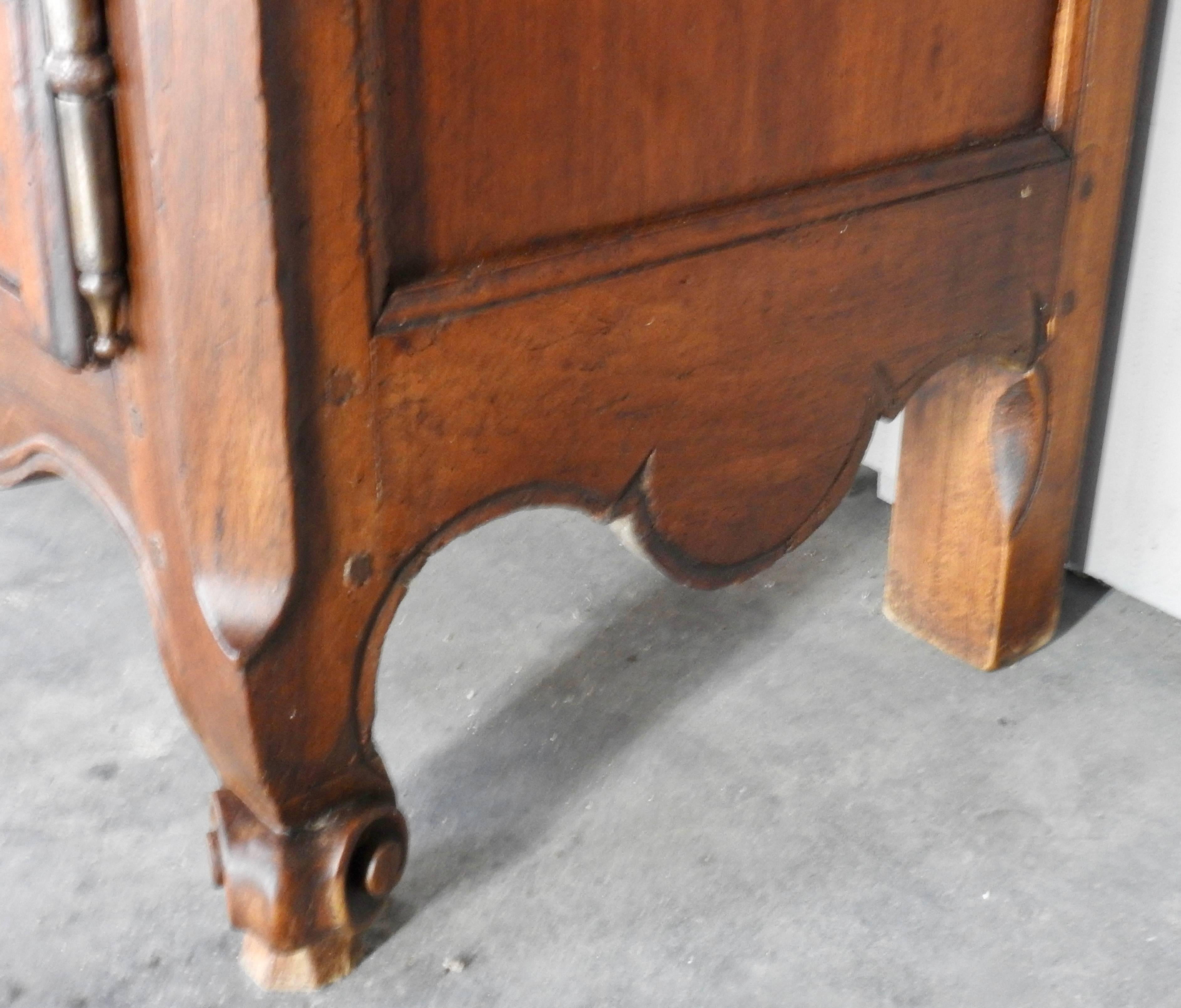 Bronze Walnut French Monumental Sideboard, 19th Century For Sale