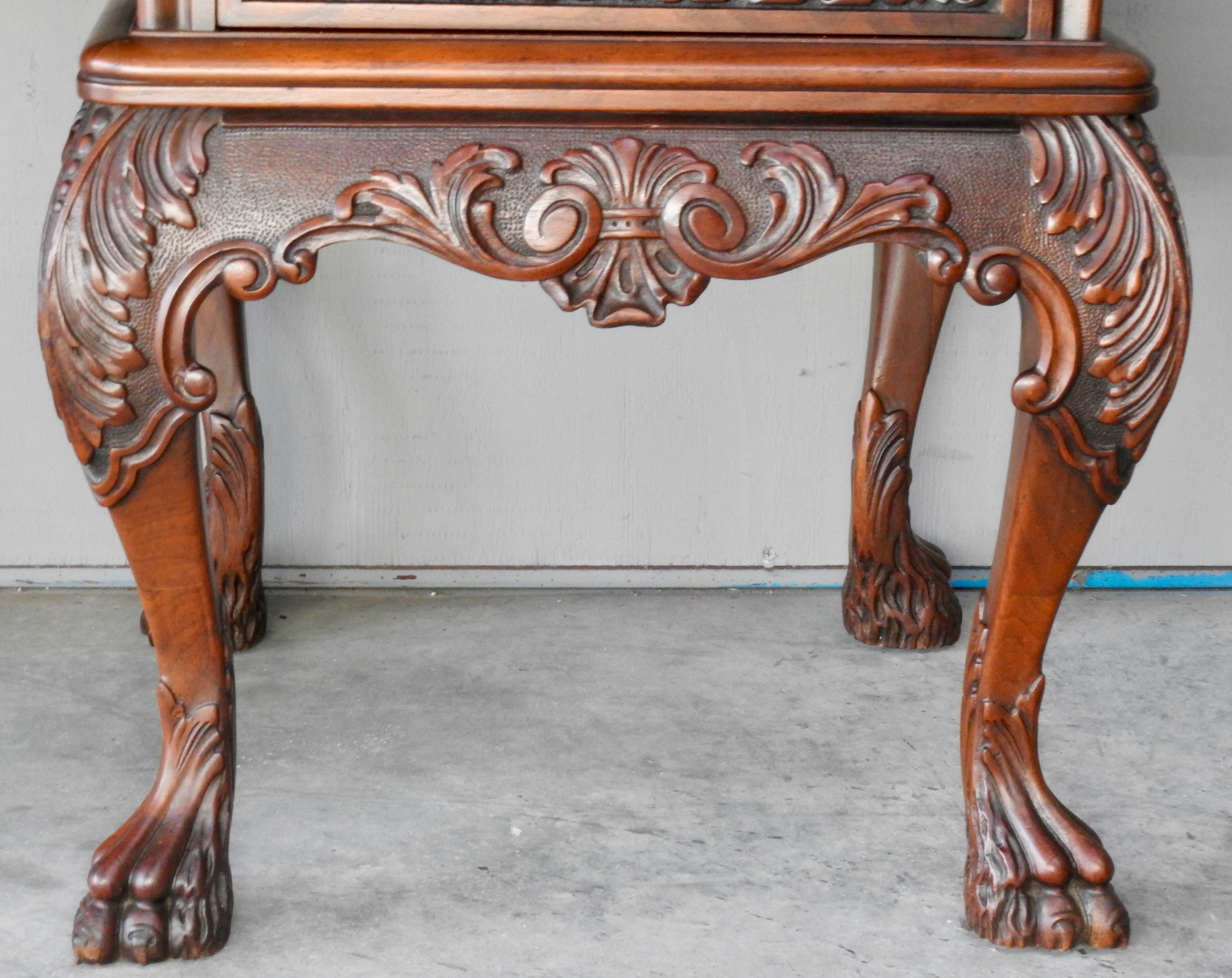 Walnut Sideboard with Hairy Paw Feet, 20th Century For Sale 1