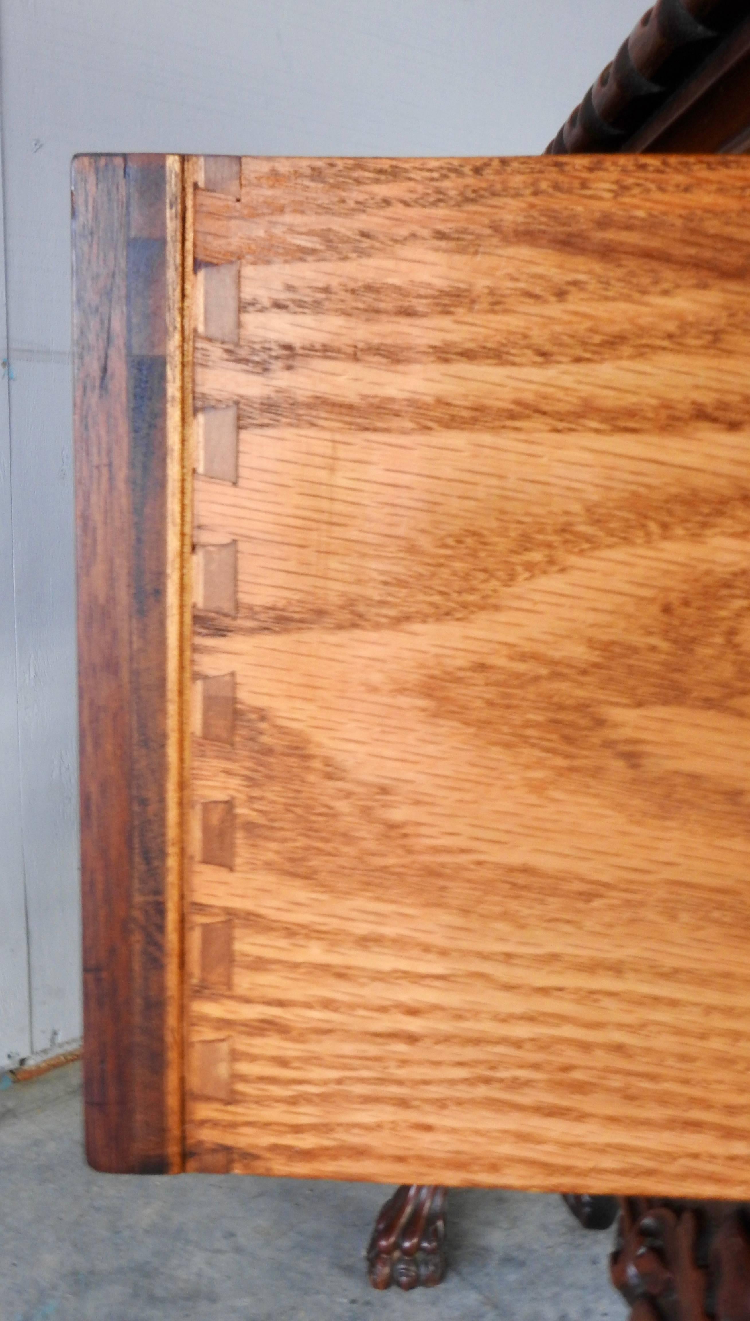 Walnut Sideboard with Hairy Paw Feet, 20th Century For Sale 2