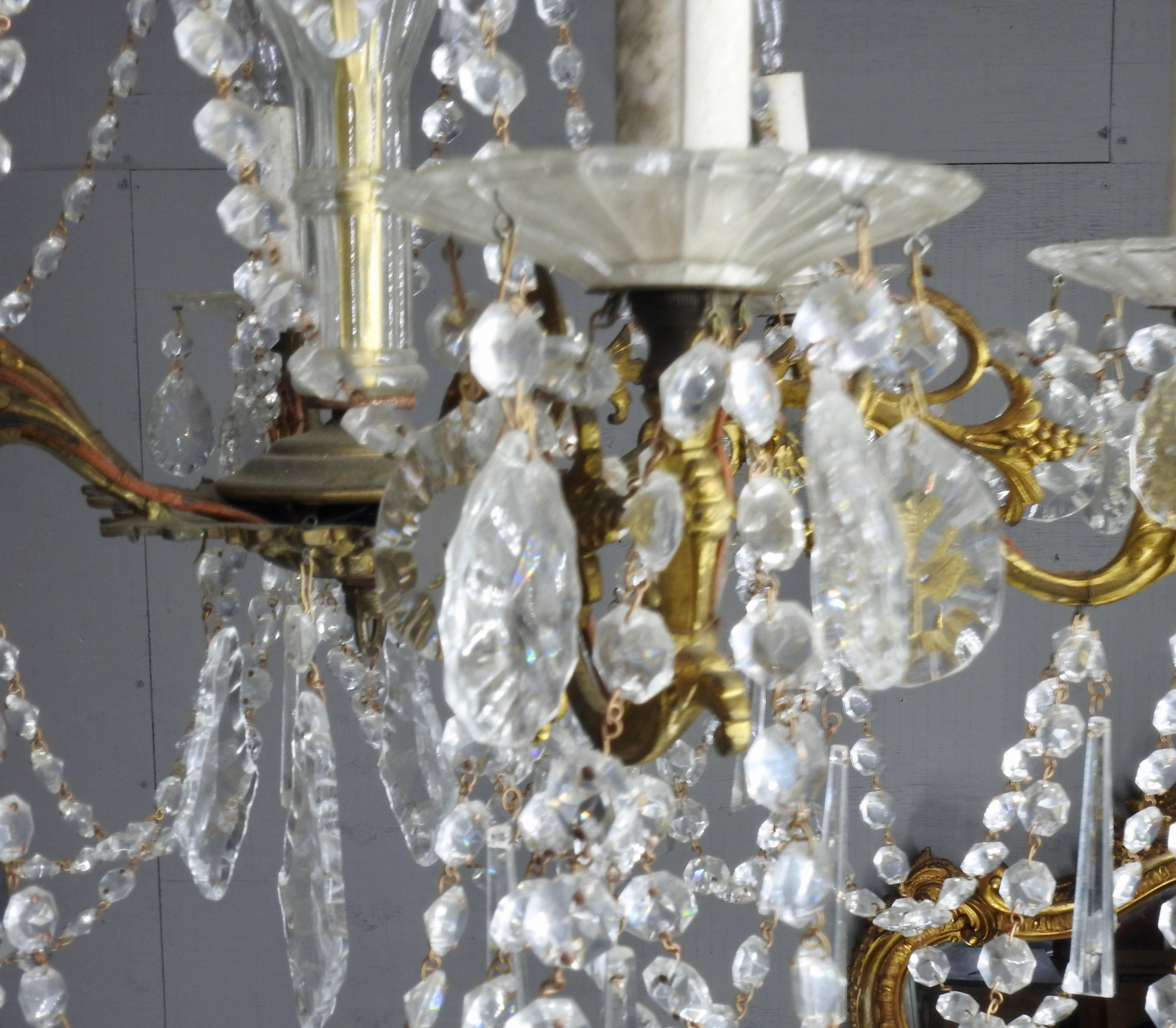 Art Nouveau French Country Chandelier, 19th Century For Sale