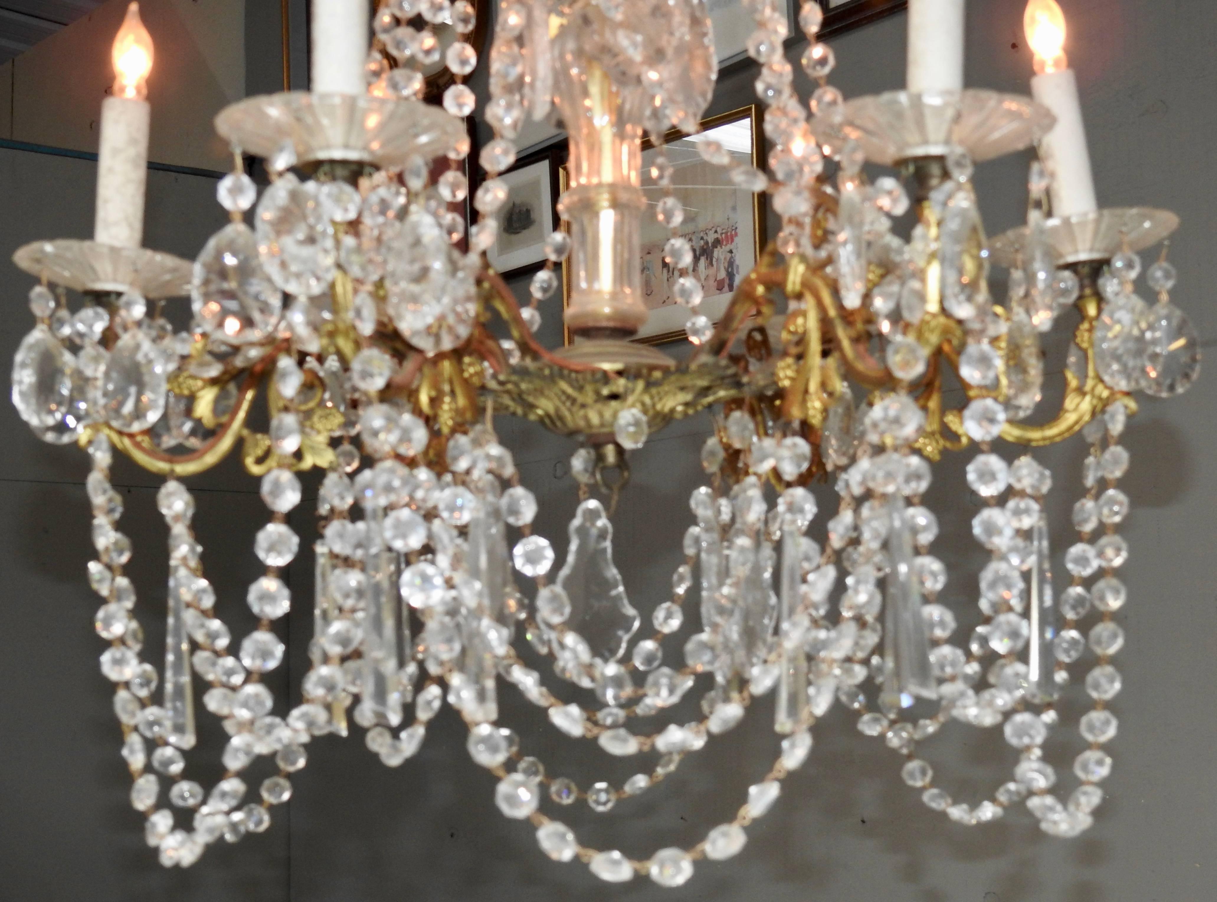 Bronze French Country Chandelier, 19th Century For Sale