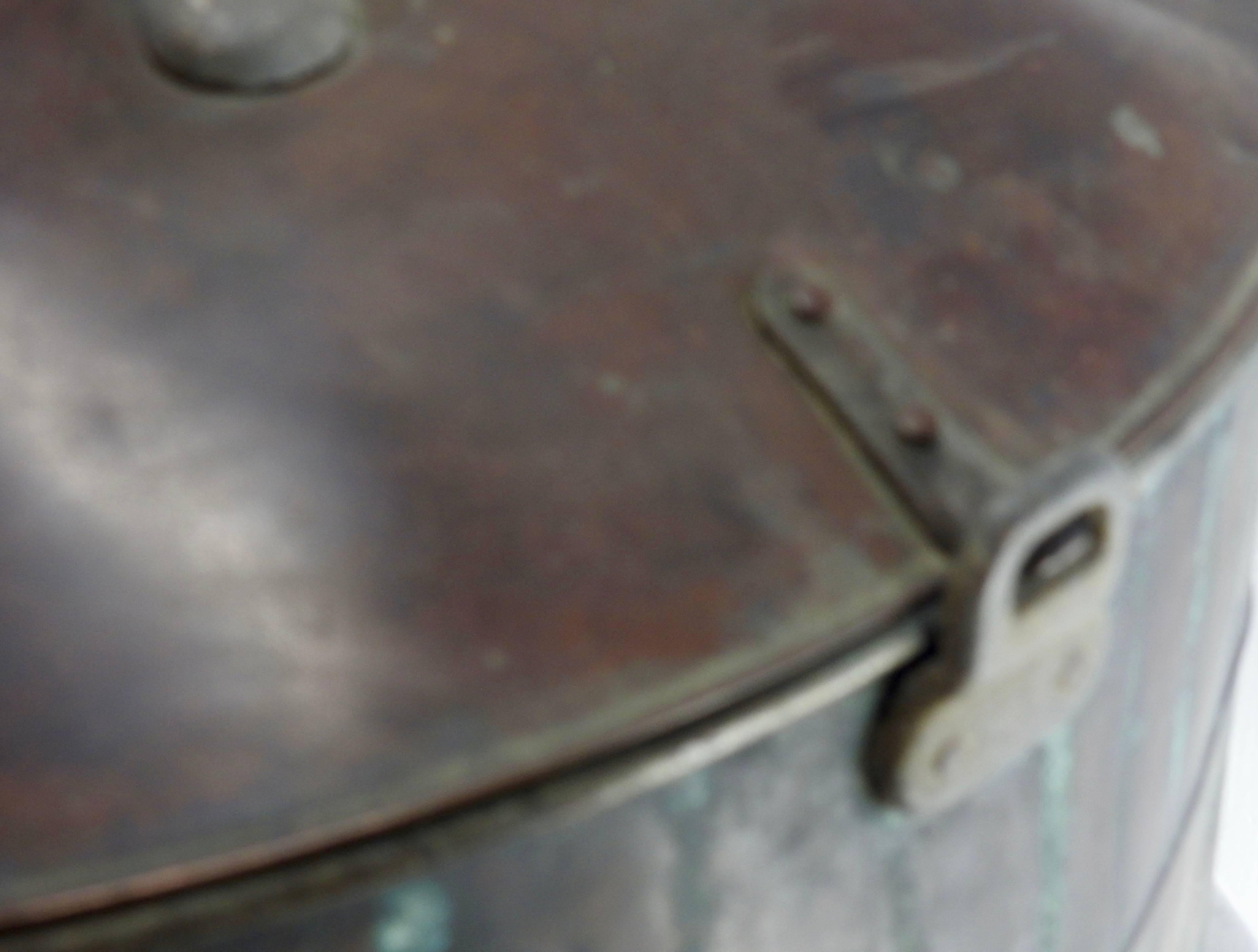 French Antique Round Copper Still, 19th Century In Fair Condition For Sale In Cookeville, TN