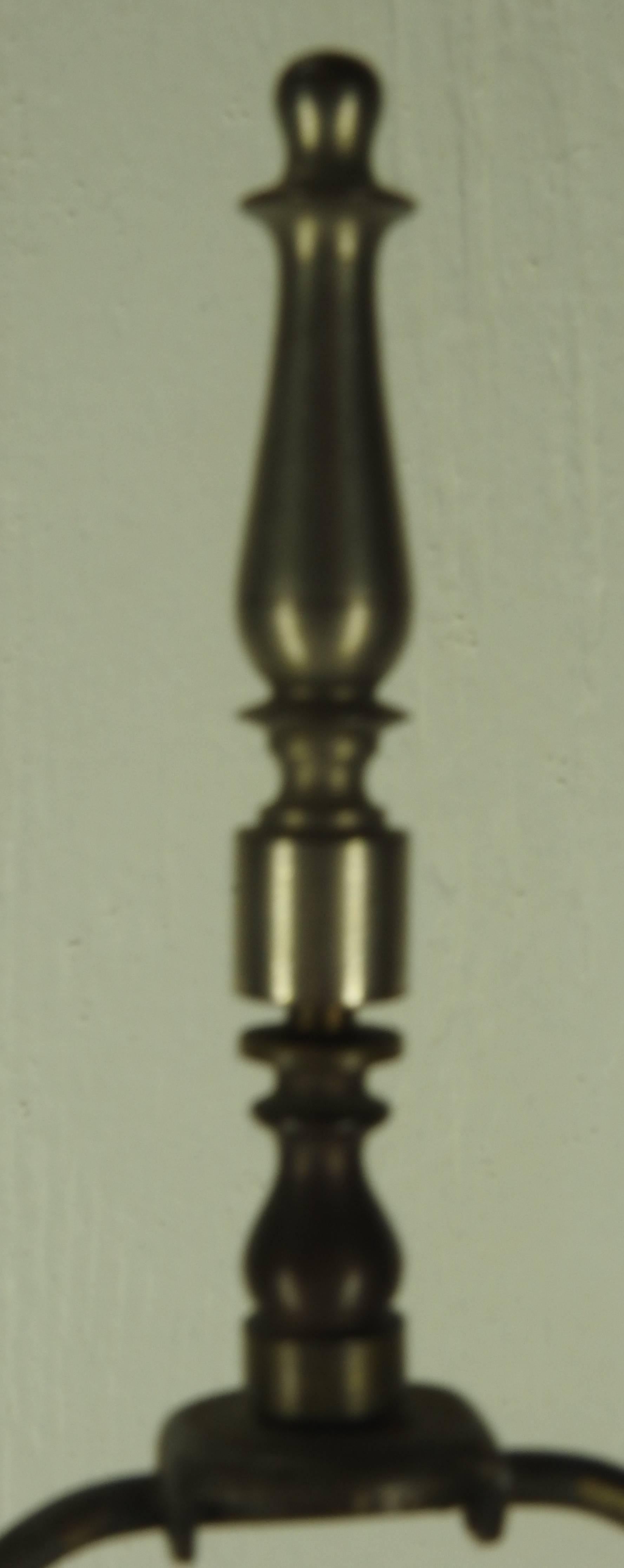 American 1844 Engraved Pewter Lamp