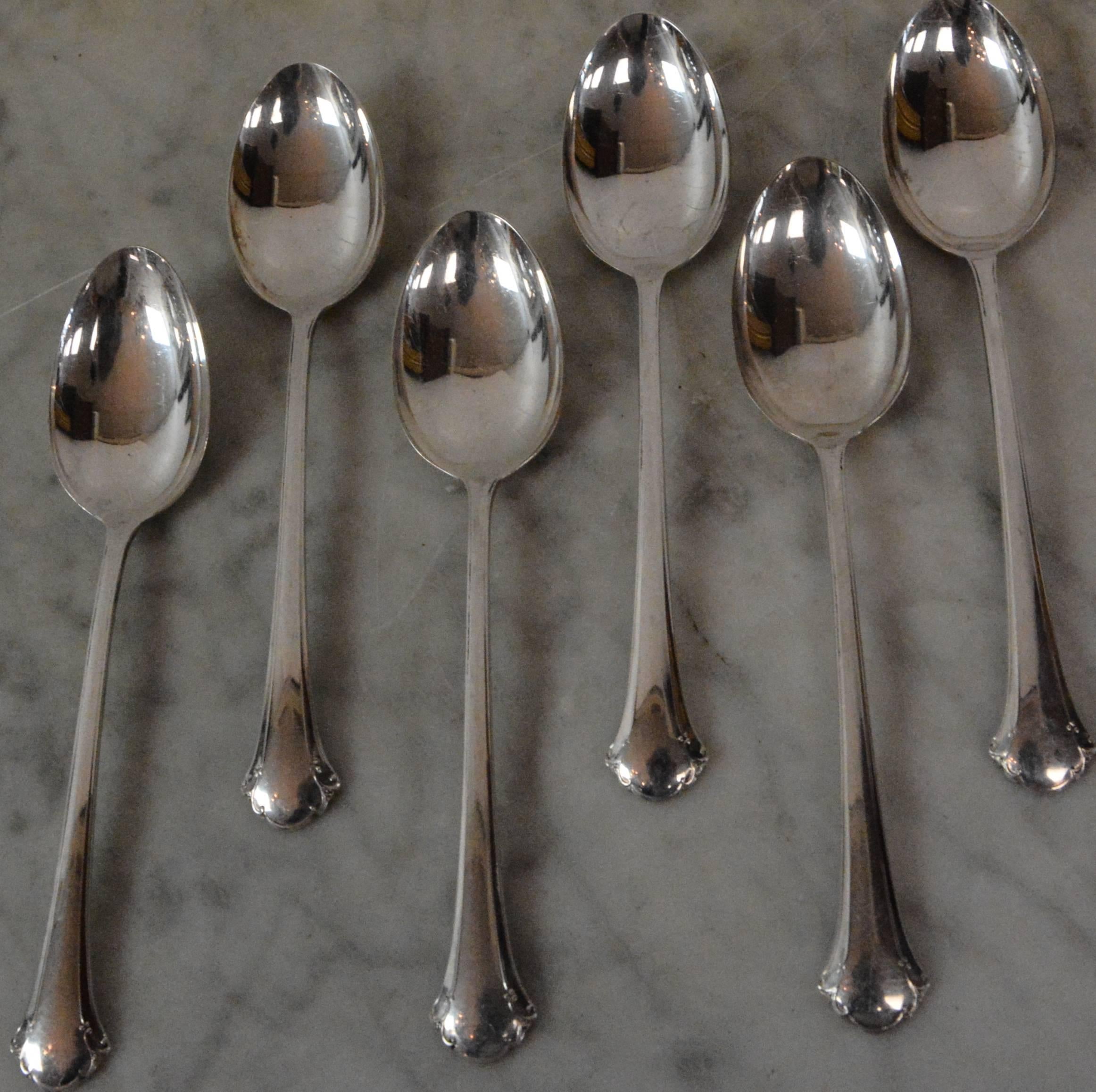 Art Deco Towle Sterling Silver Flatware Set Chippendale Pattern 39 Pieces For Sale