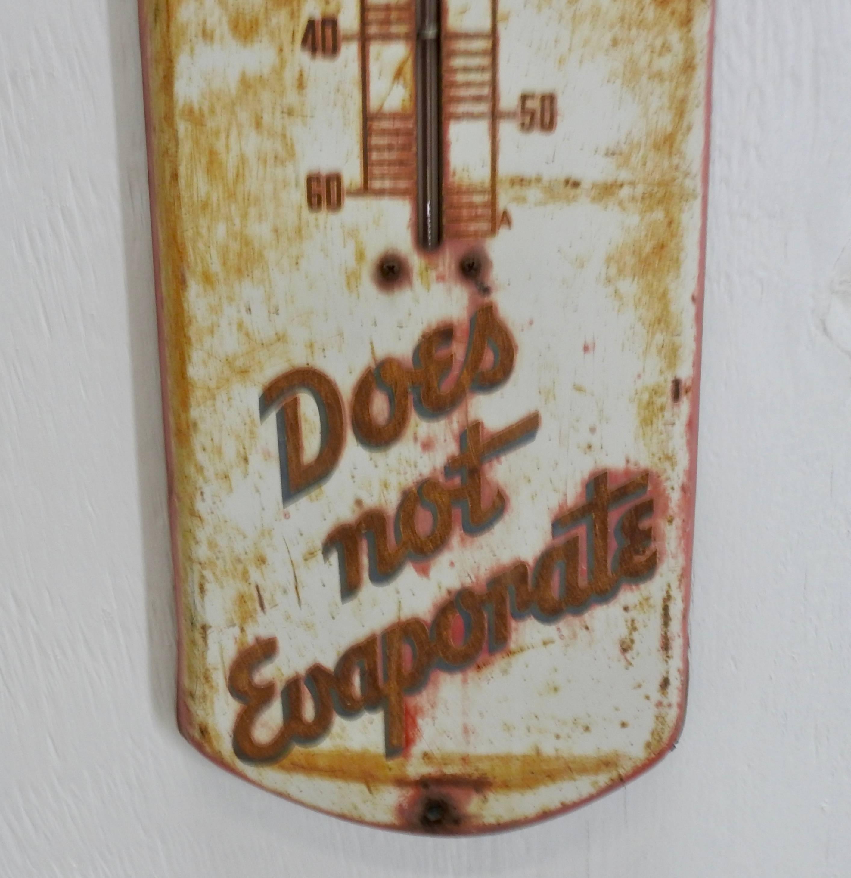 Country Thermometer, 1950s Atlas Perma-Guard Anti Freeze For Sale