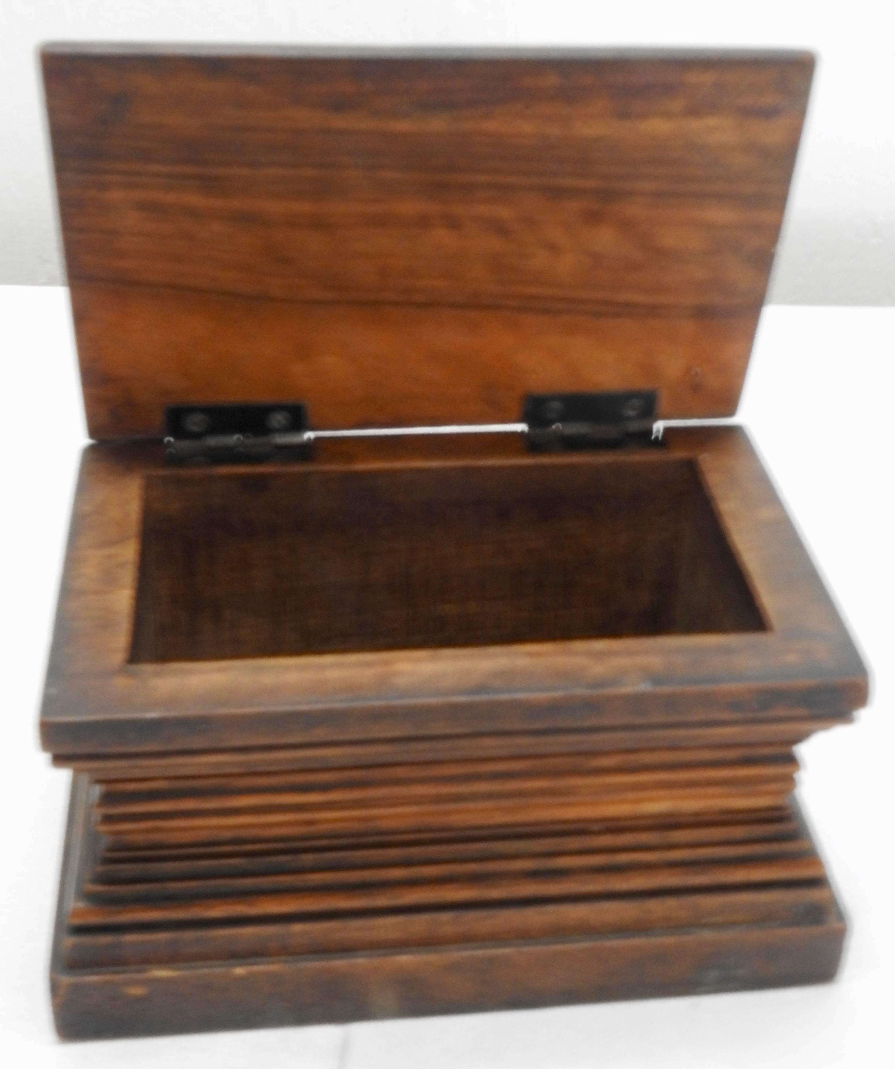Empire Walnut Dresser Box, Vintage For Sale